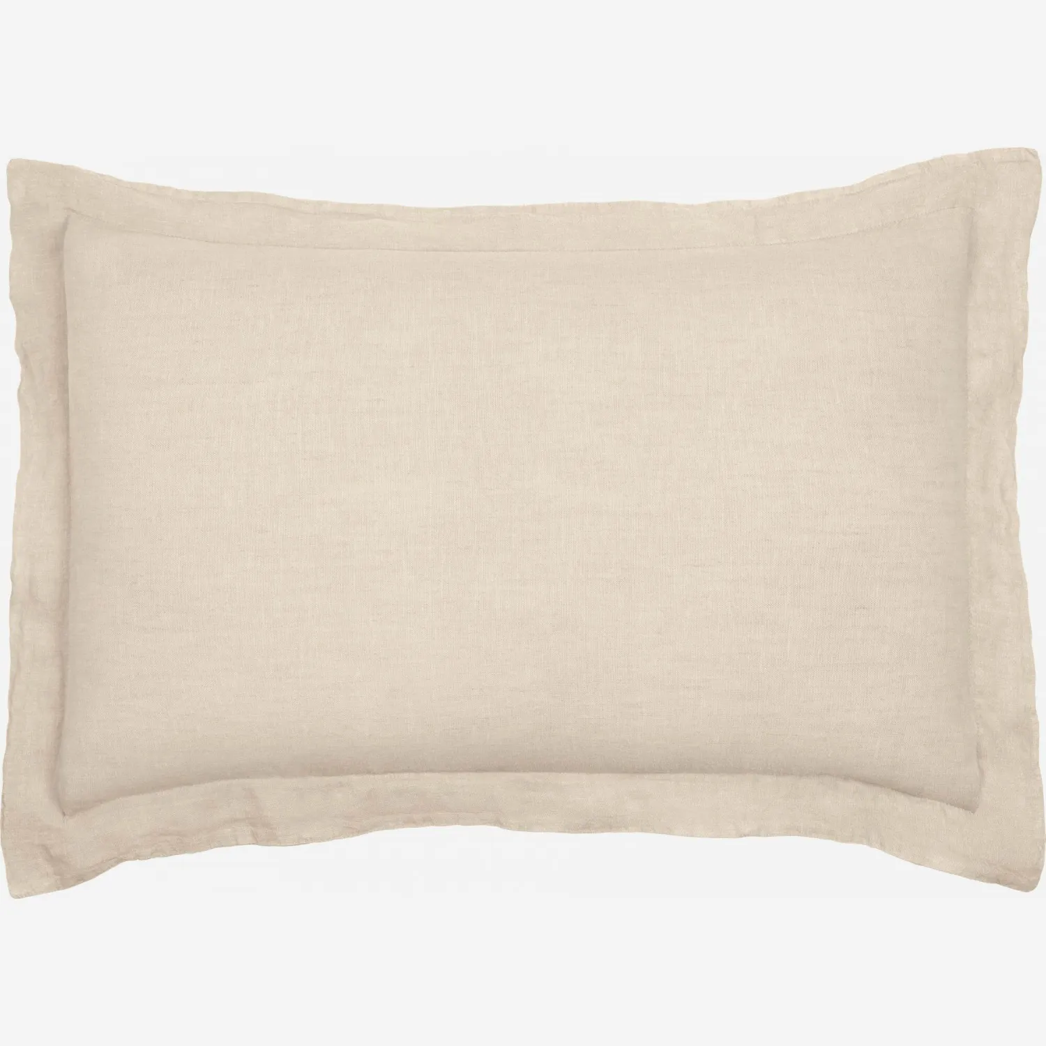 Taie d'oreiller en lin - 50 x 80 cm - Beige