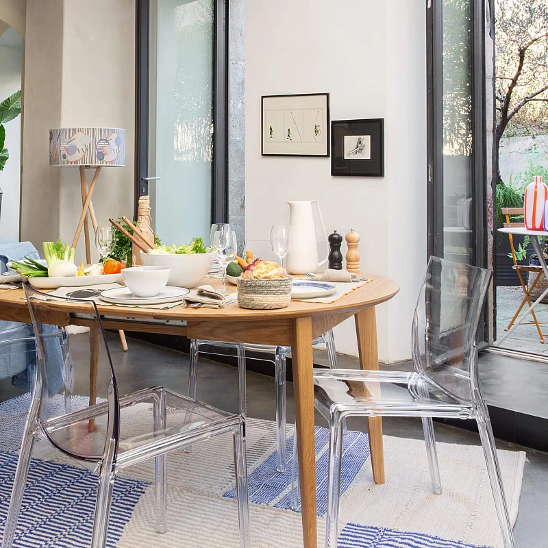 Lot de 2 chaises de salle à manger MIDWAY Transparent - Maison