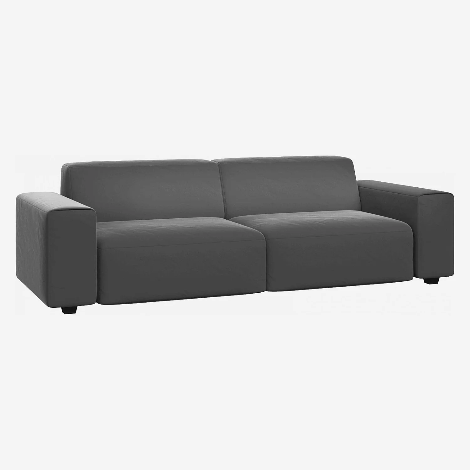 4-Sitzer Sofa aus Samt - Schiefergrau - 2