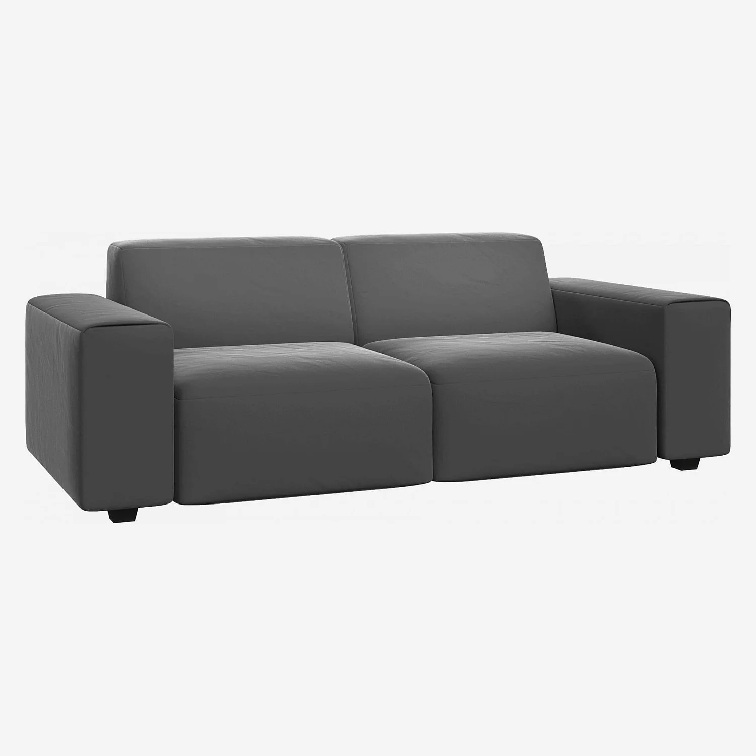 3-Zitsbank van fluweel - Zilvergrijs - 2