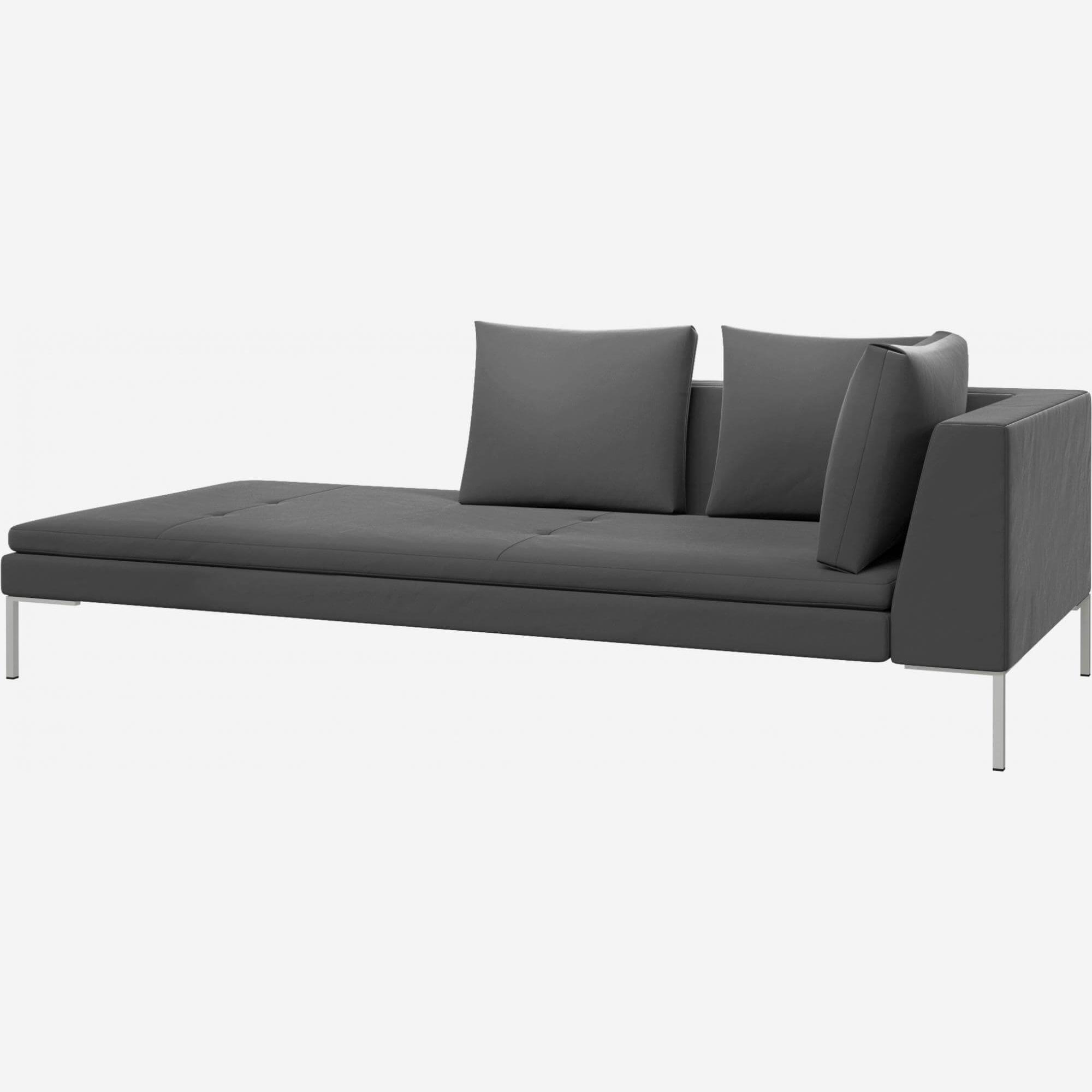 Chaise longue links van fluweel - Zilvergrijs