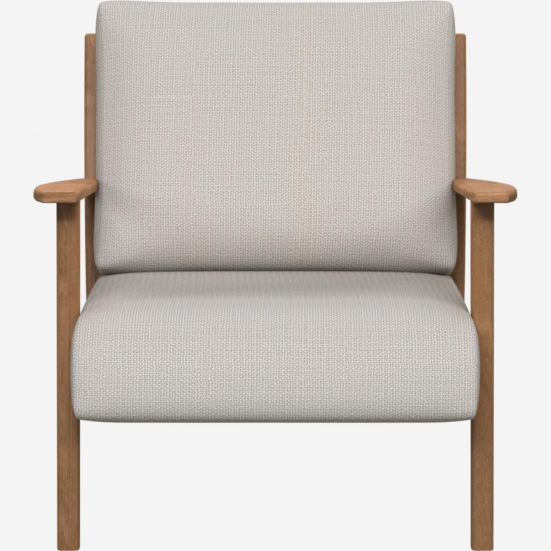 Fauteuil en tissu Fasoli - Blanc 