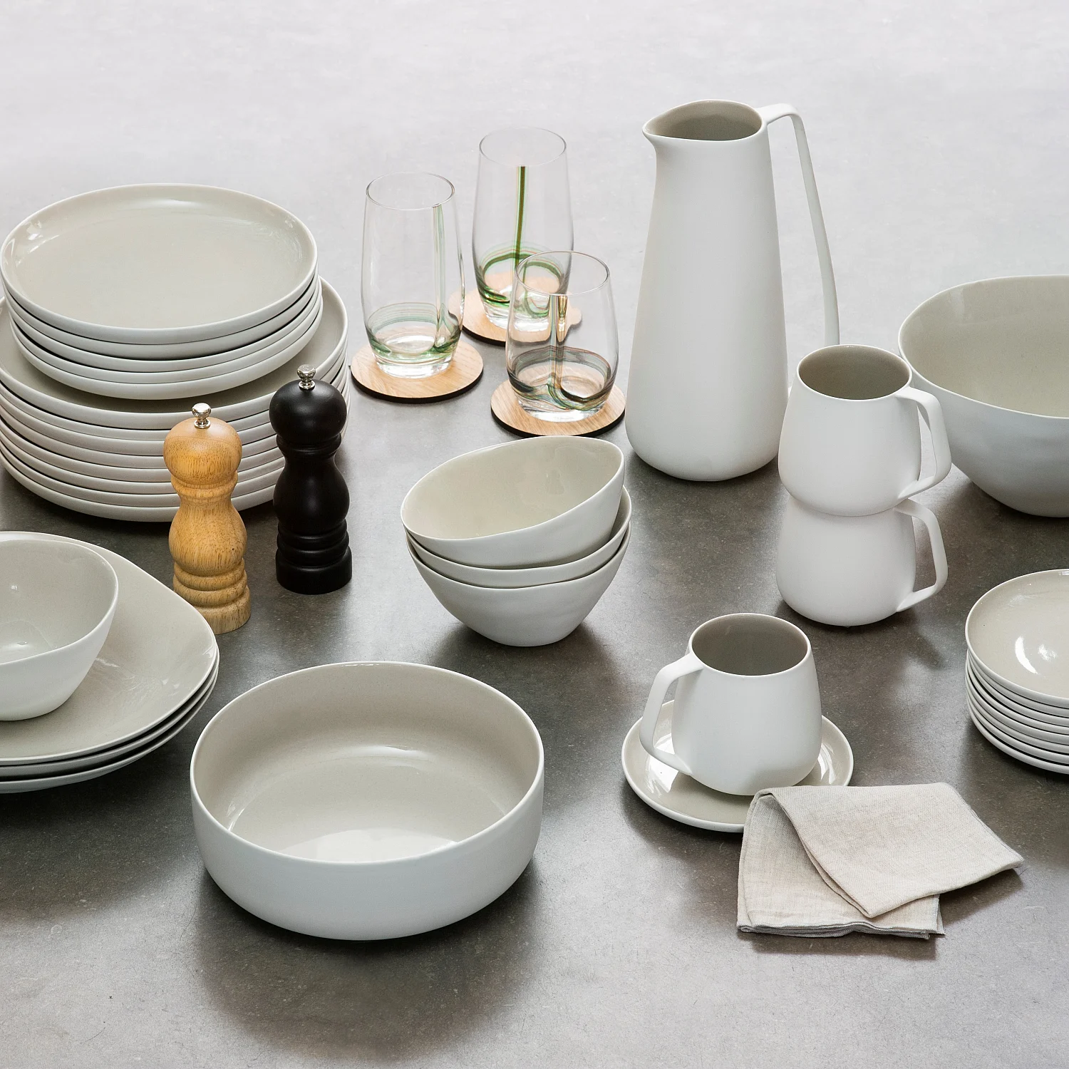 Assiette à dessert en grès - 22,5 cm - 6