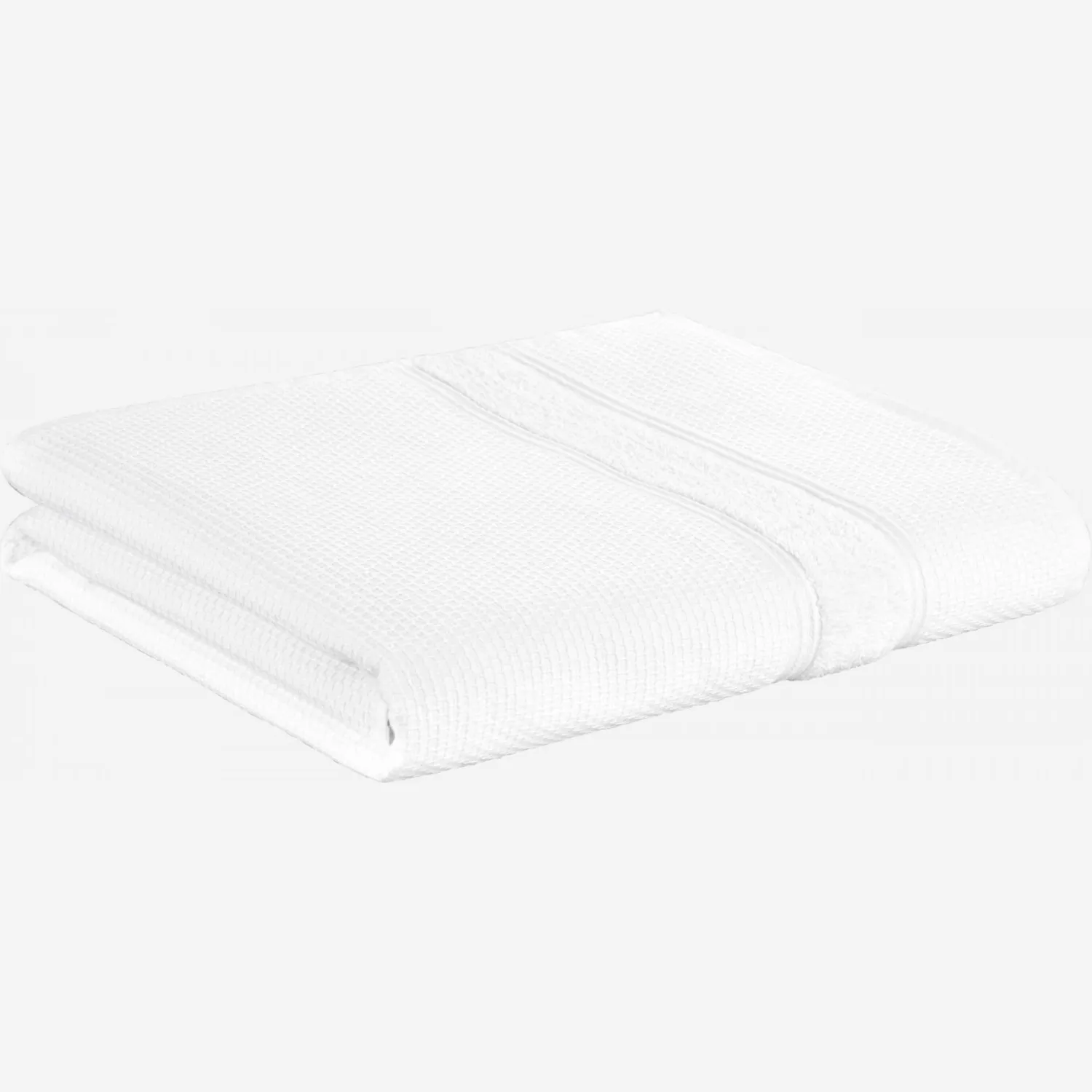 Serviette de toilette en coton - 50 x 100 cm - Blanc