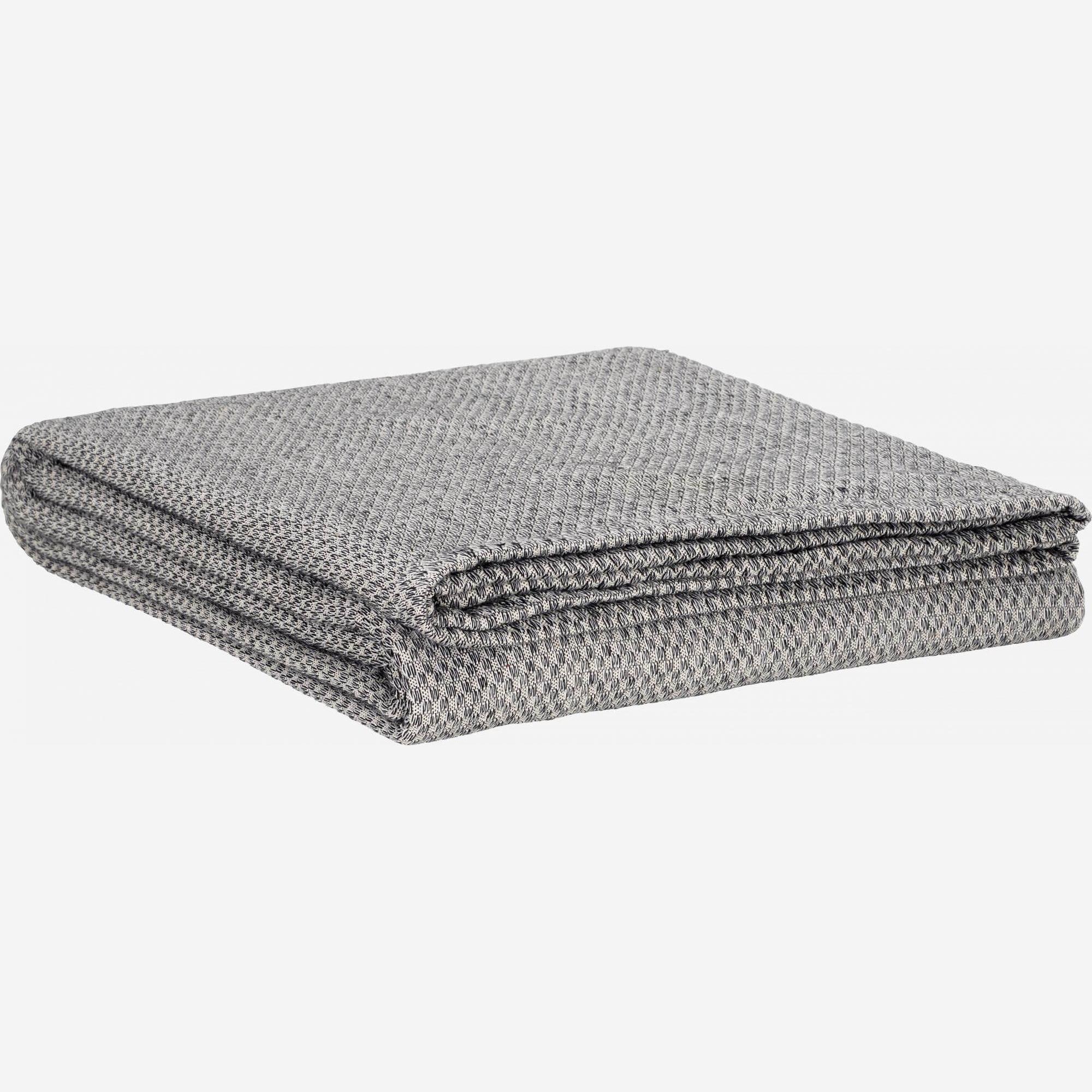 Bedspread 230x260cm grey Egyptian cotton