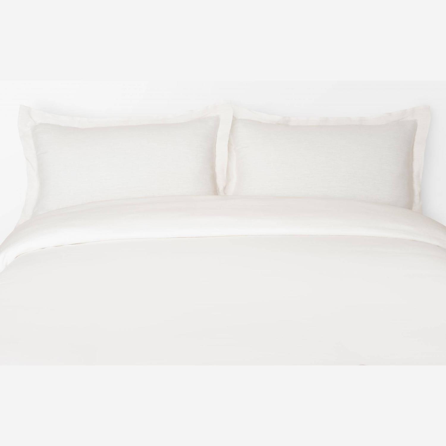 Housse de couette en lin - 200 x 200 cm - Blanc
