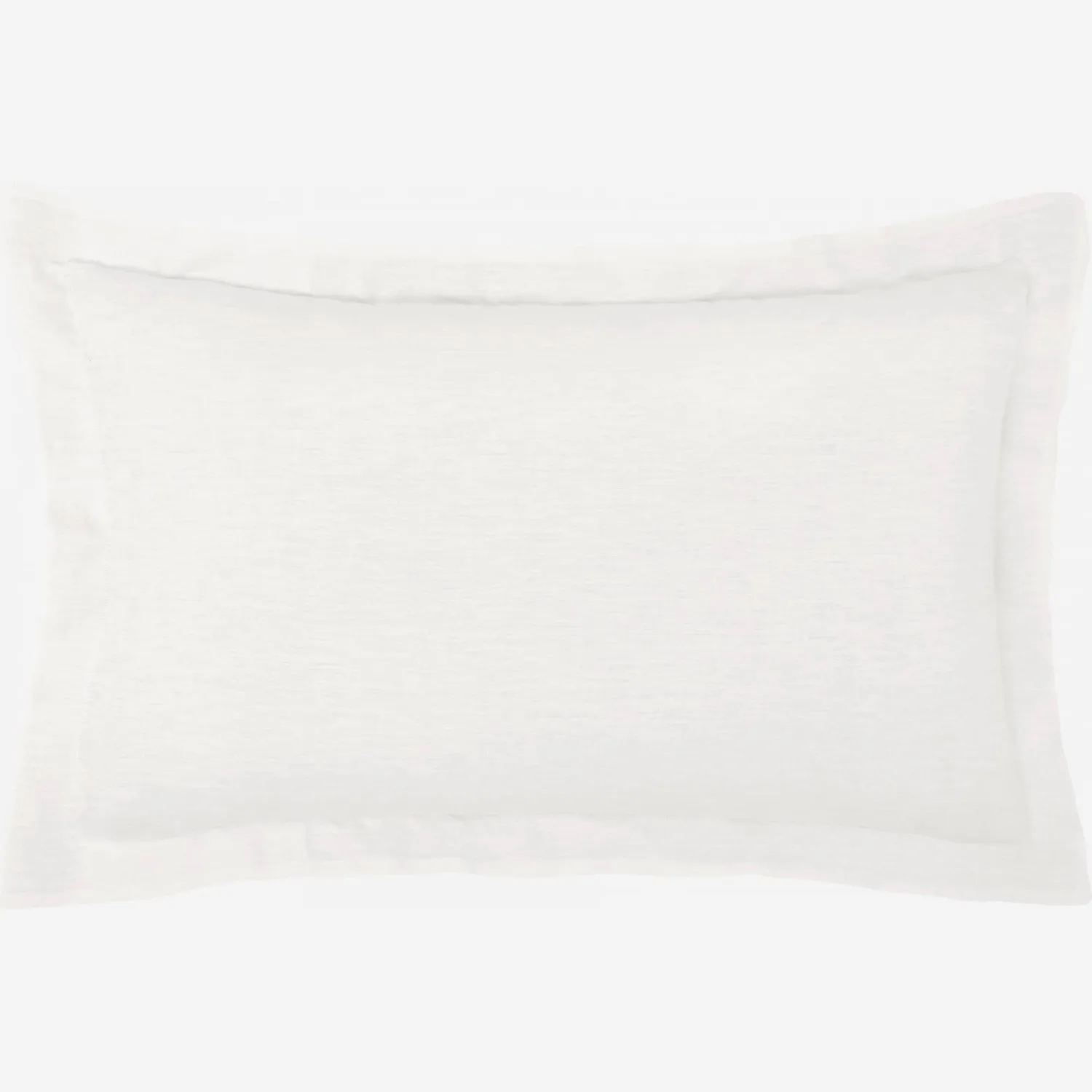 Taie d'oreiller en lin - 50 x 80 cm - Blanc