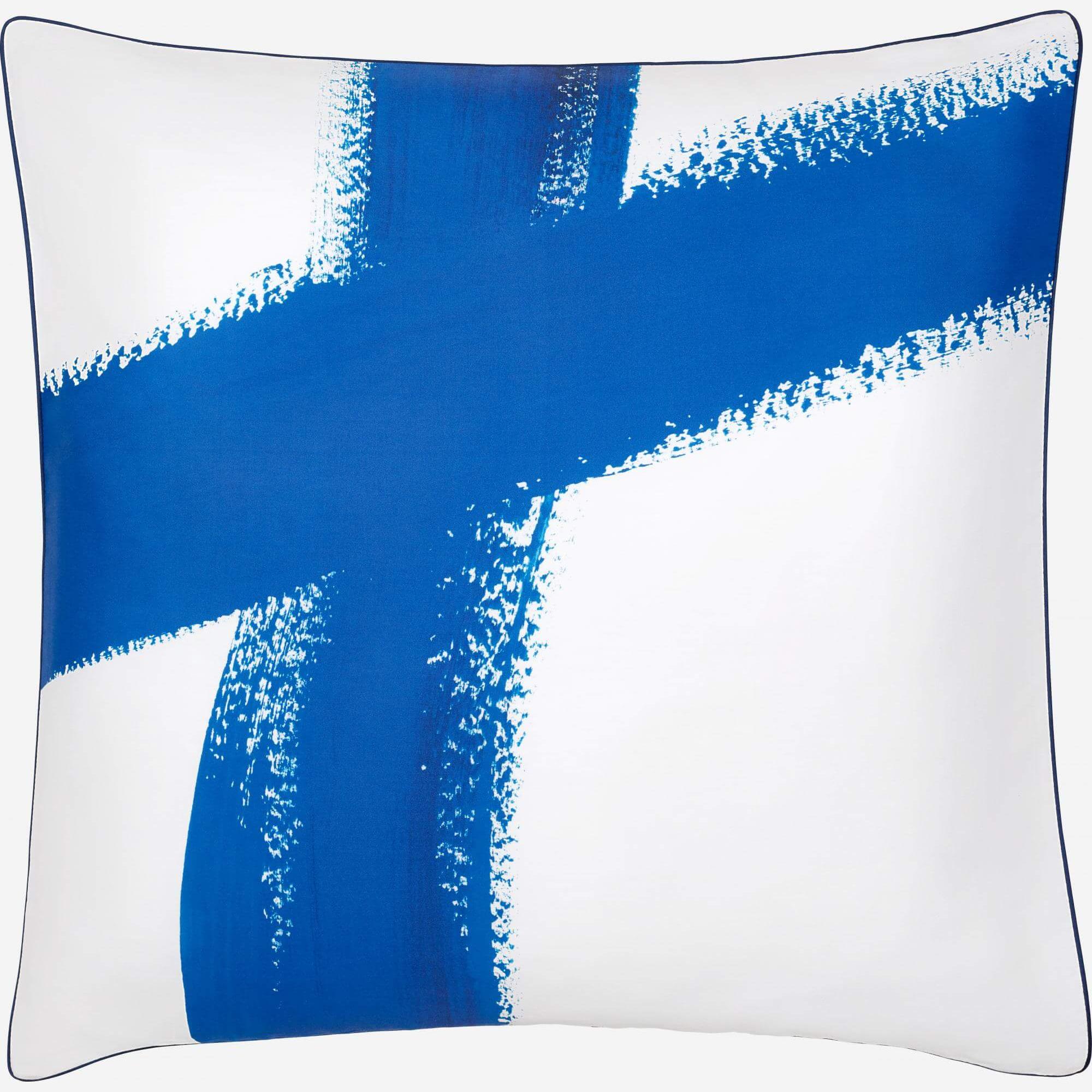 Taie d'oreiller en coton - 65 x 65 cm - Bleu et blanc