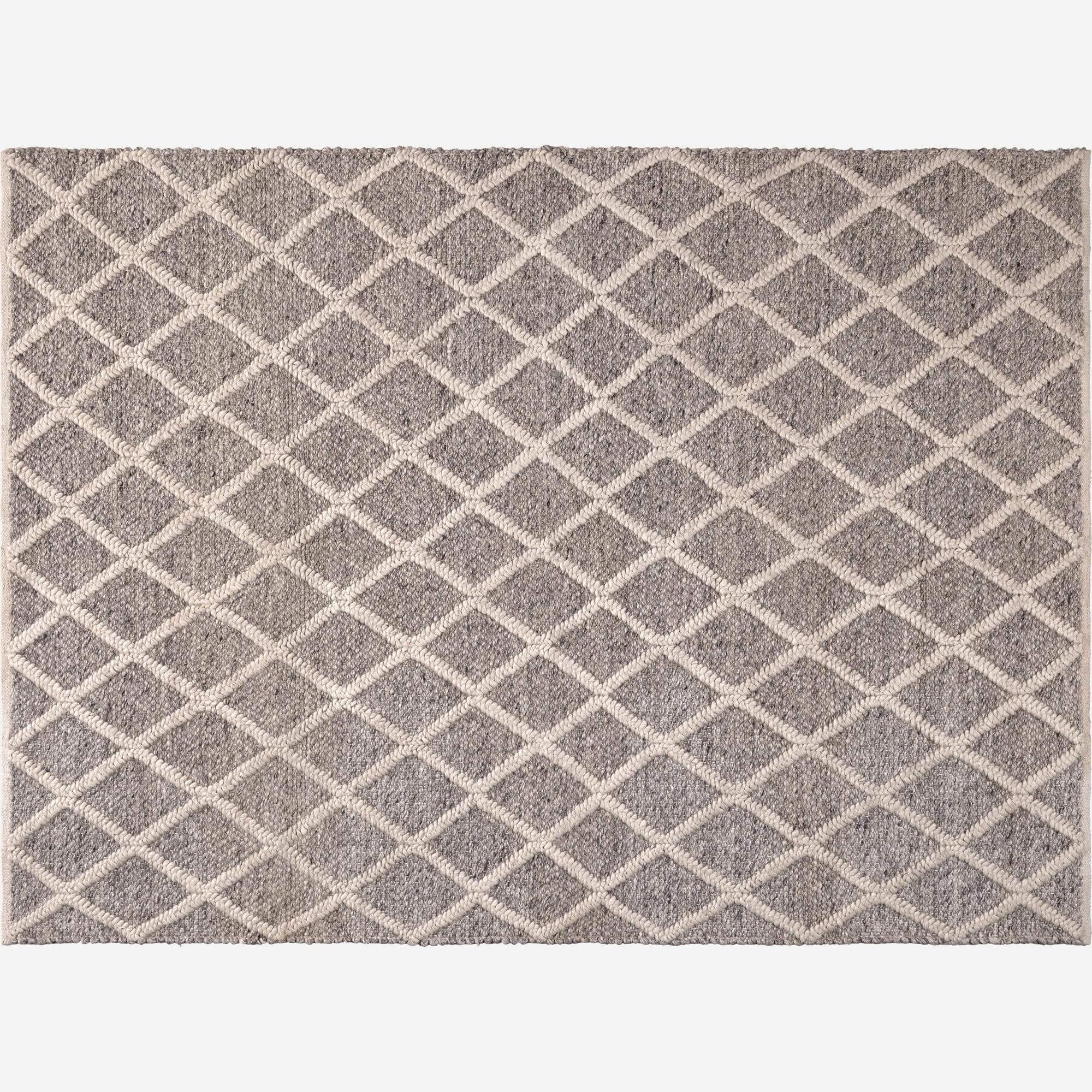 Hand woven rug - 170 x 240 cm - Grey