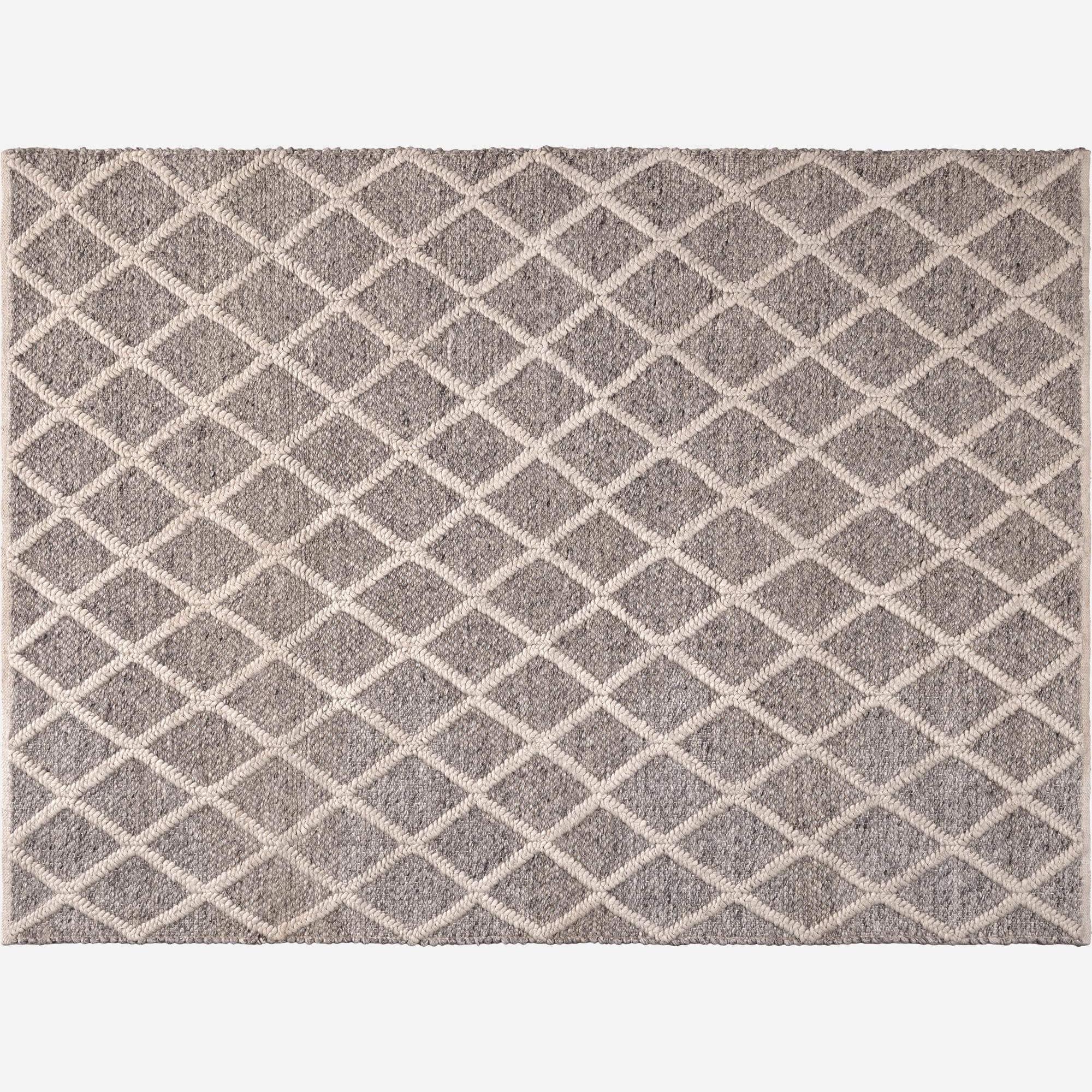 Alfombra tejida a mano 250x350cm gris