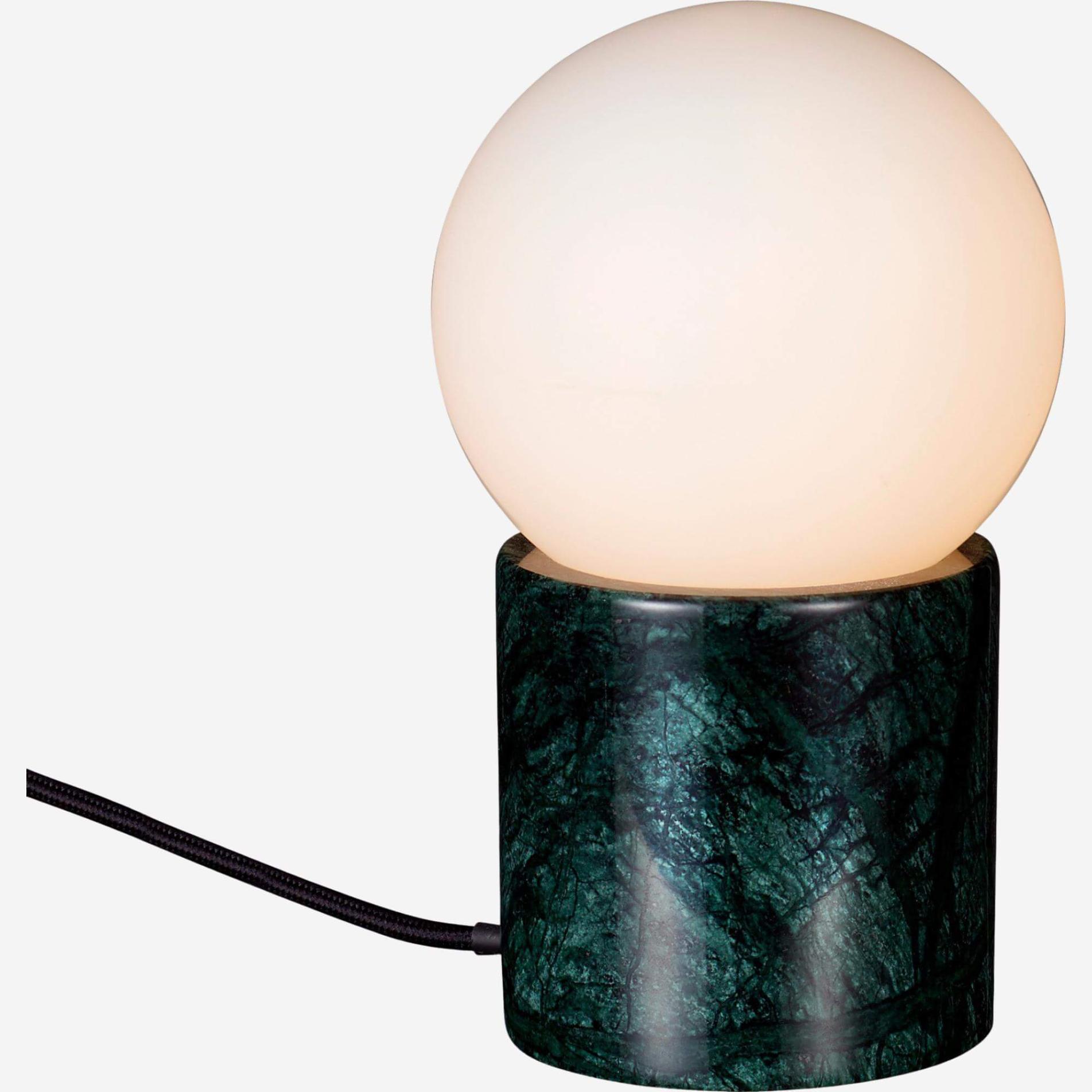 Green marble table lamp