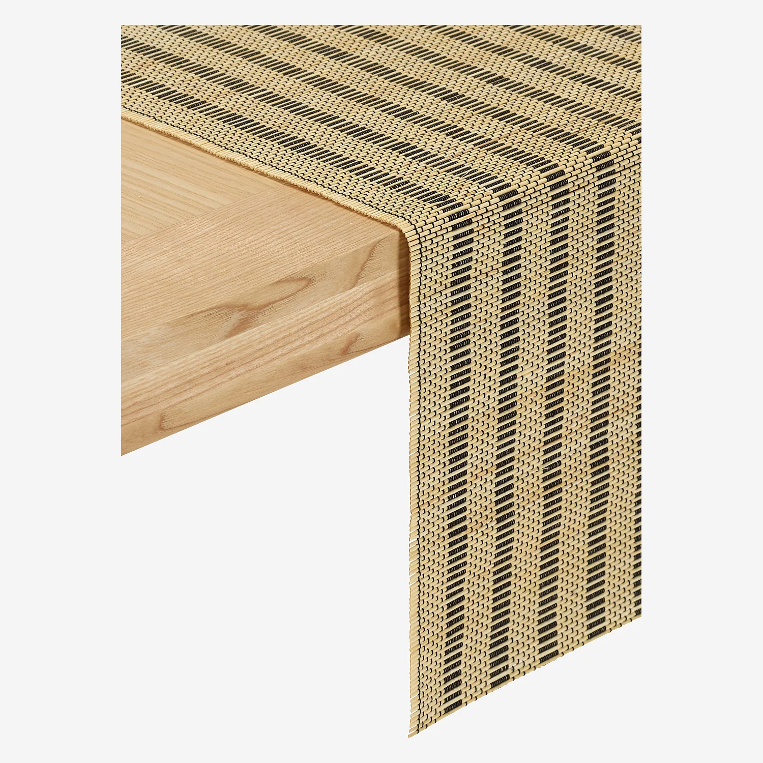 Lot de 2 travers de table en bambou motifs noirs - 2