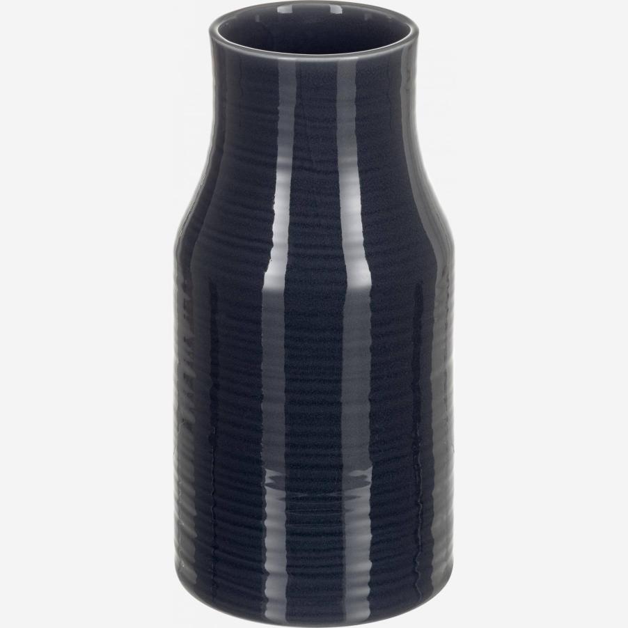 Stoneware Dark Grey Vase L