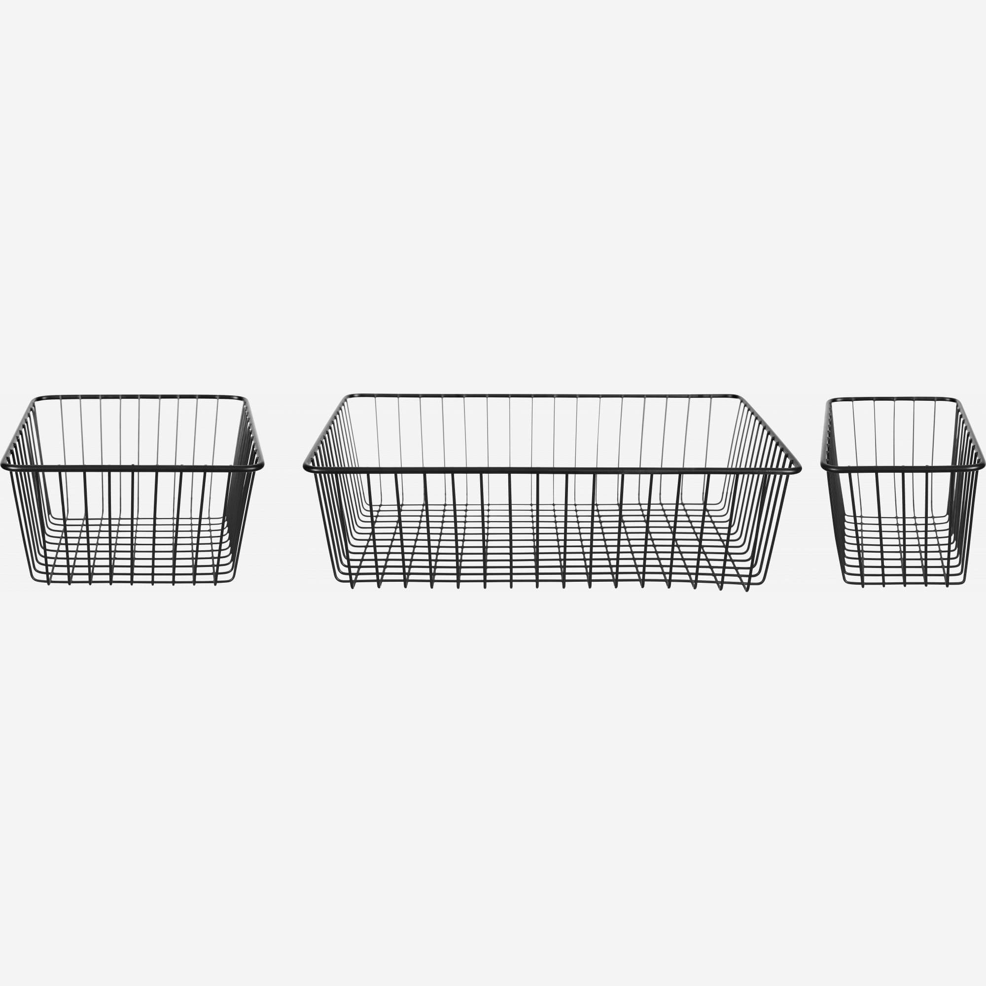 Metal Bathroom Basket Set of 3