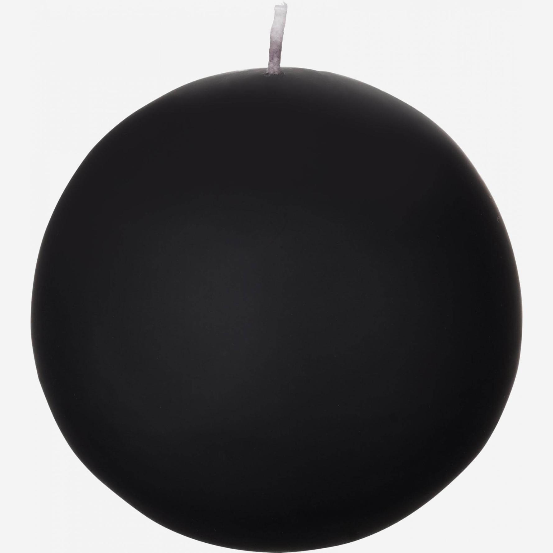 Round Candle Black 10cm 