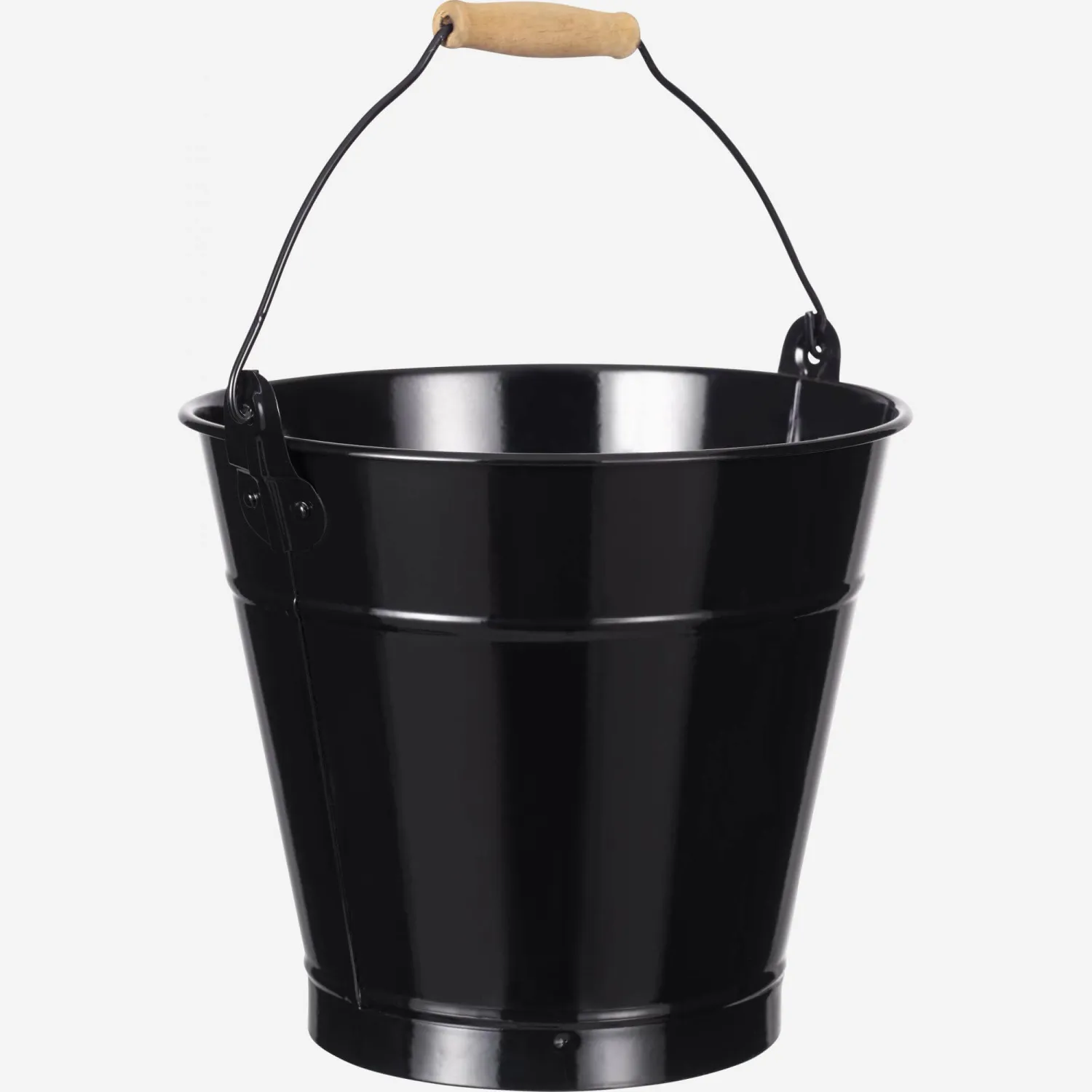 Cubo de acero galvanizado negro tamaño M