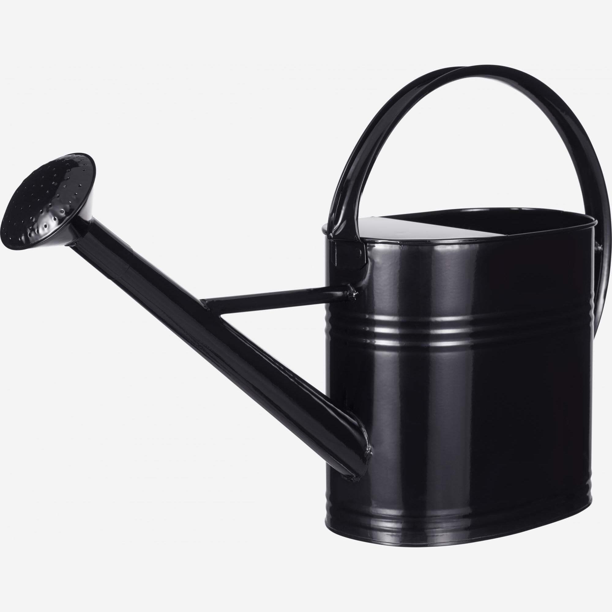 Black Galvanized Steel Watering Can