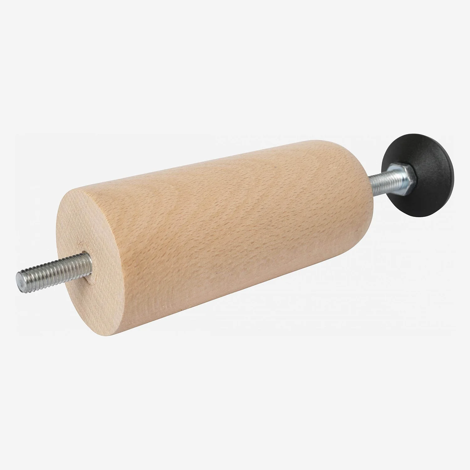 Pied de lit universel central cylindrique en hêtre - Réglable de 14,5 à 16 cm - 2