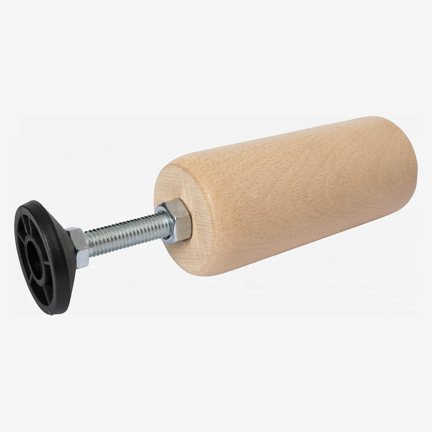 Pied de lit universel central cylindrique en hêtre - Réglable de 14,5 à 16 cm - Naturel - 3