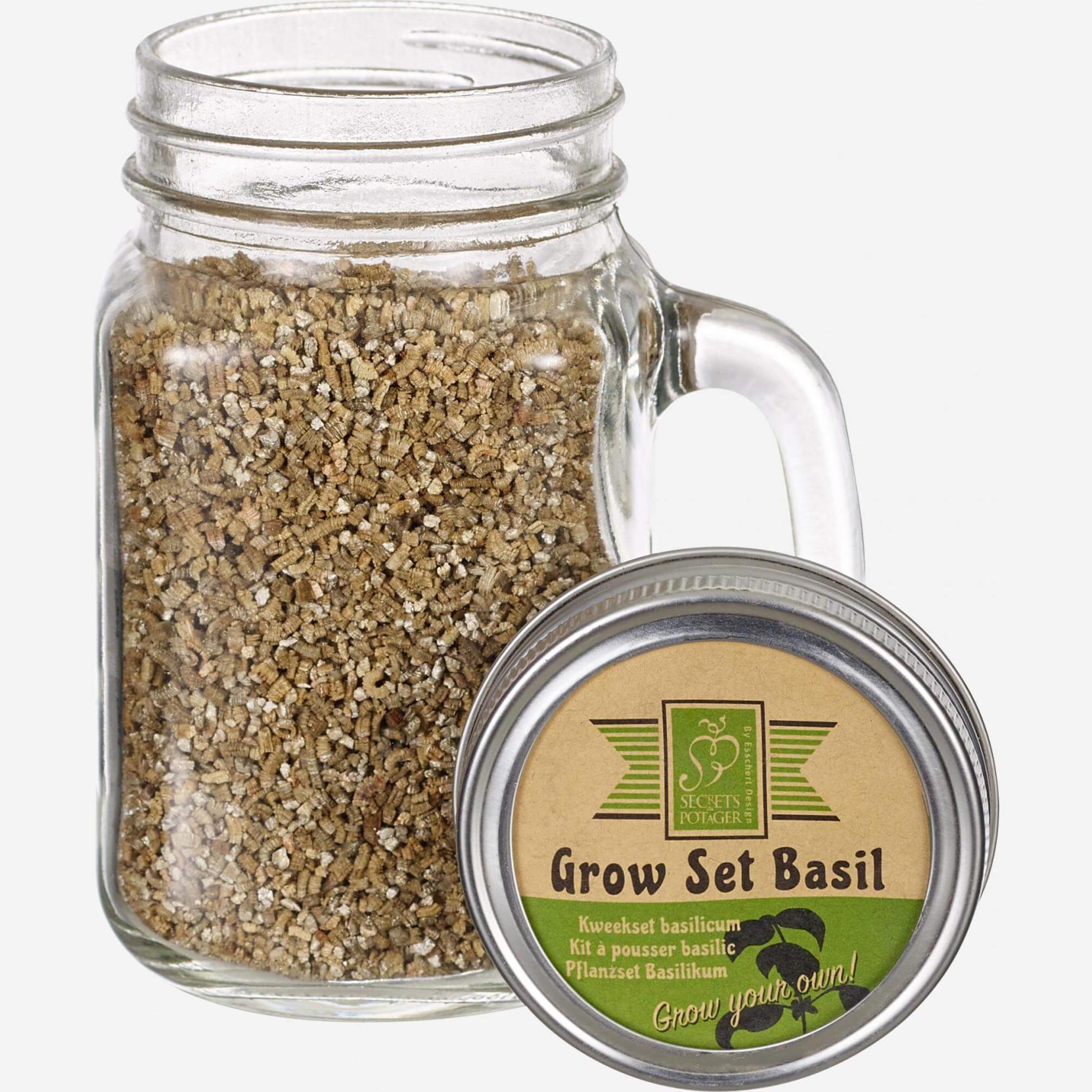 Basil Seeds in Glass Mug