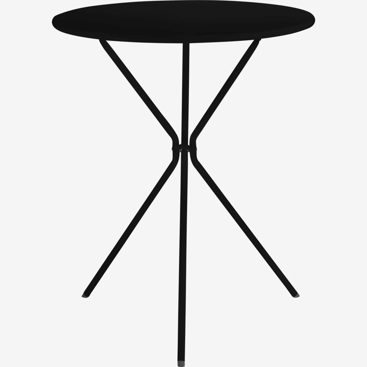 Table pliante de jardin en acier - Noir