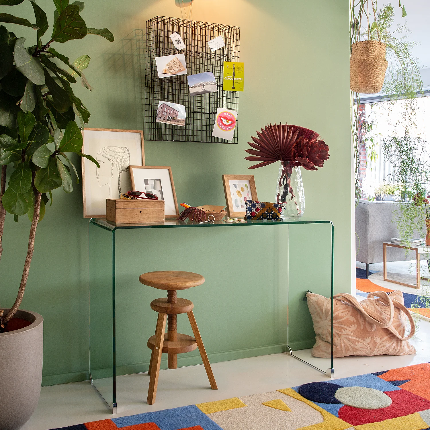 Console en verre trempé - 1