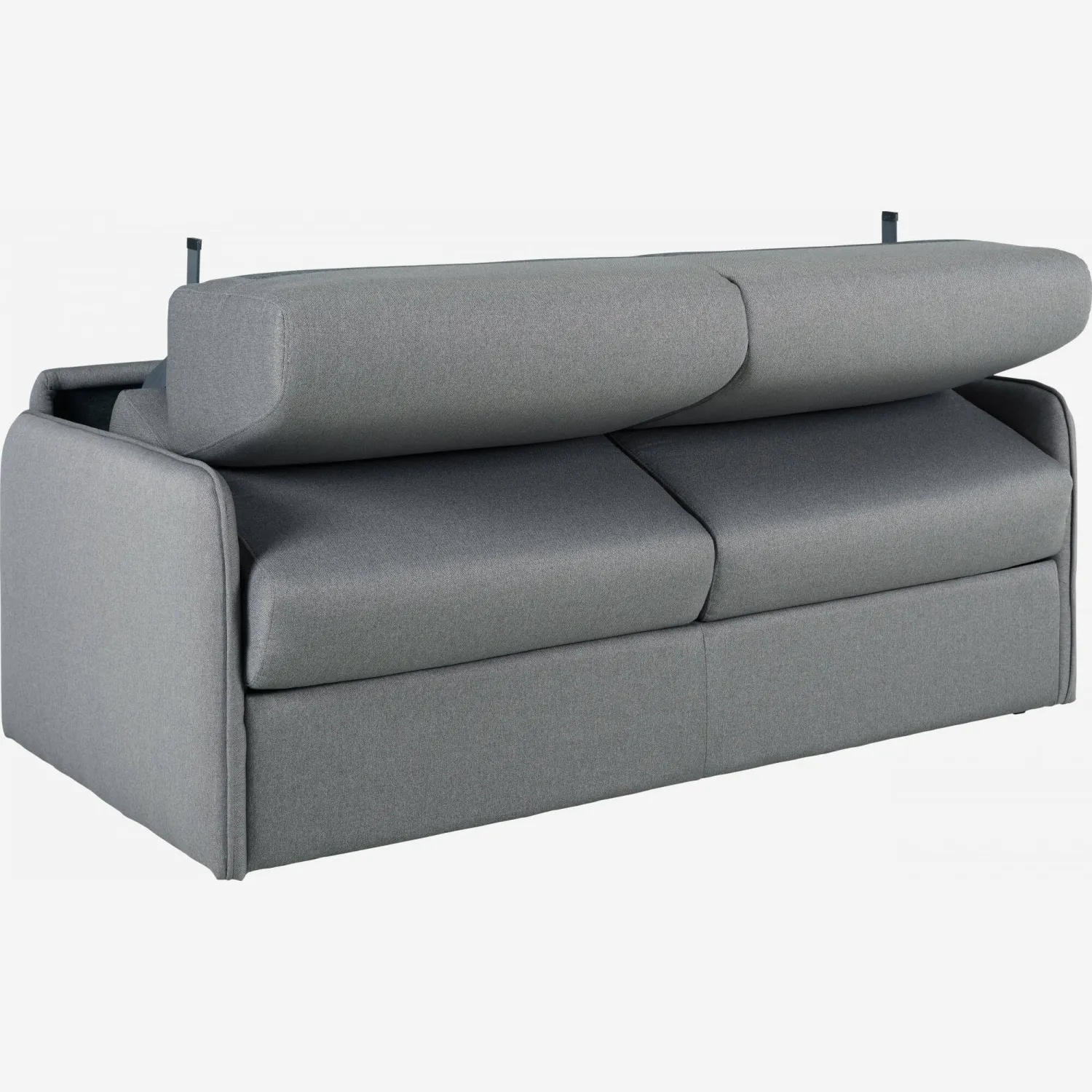 Sofá cama de láminas tela gris