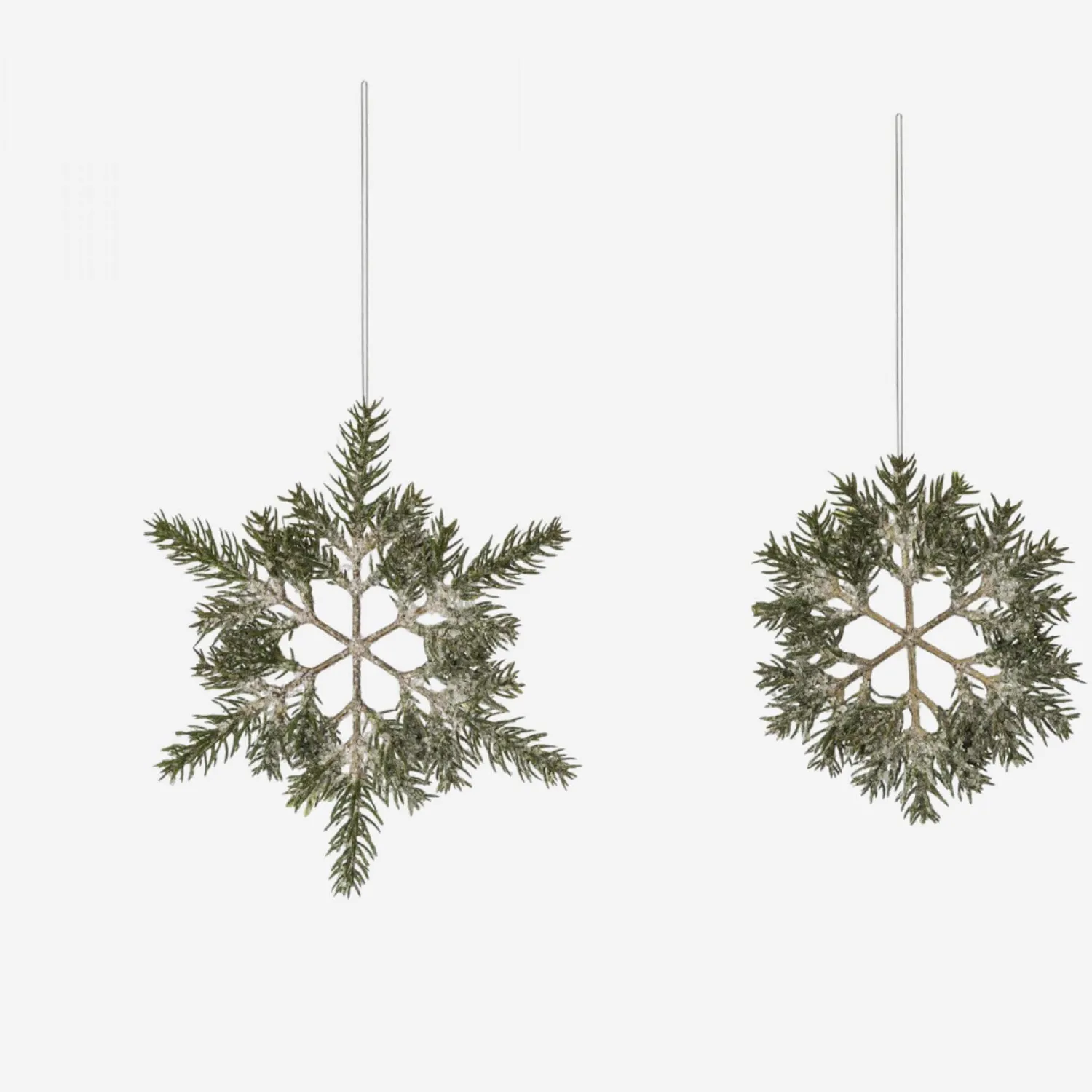 Flocons enneigés D.12 vert (lot de 2)