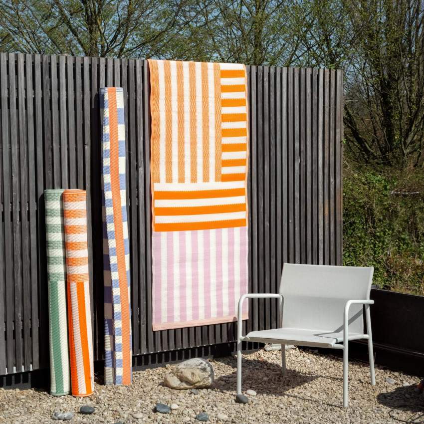 Tapis d'extérieur - 75 x 180 cm - Motif orange - Design by Floriane Jacques