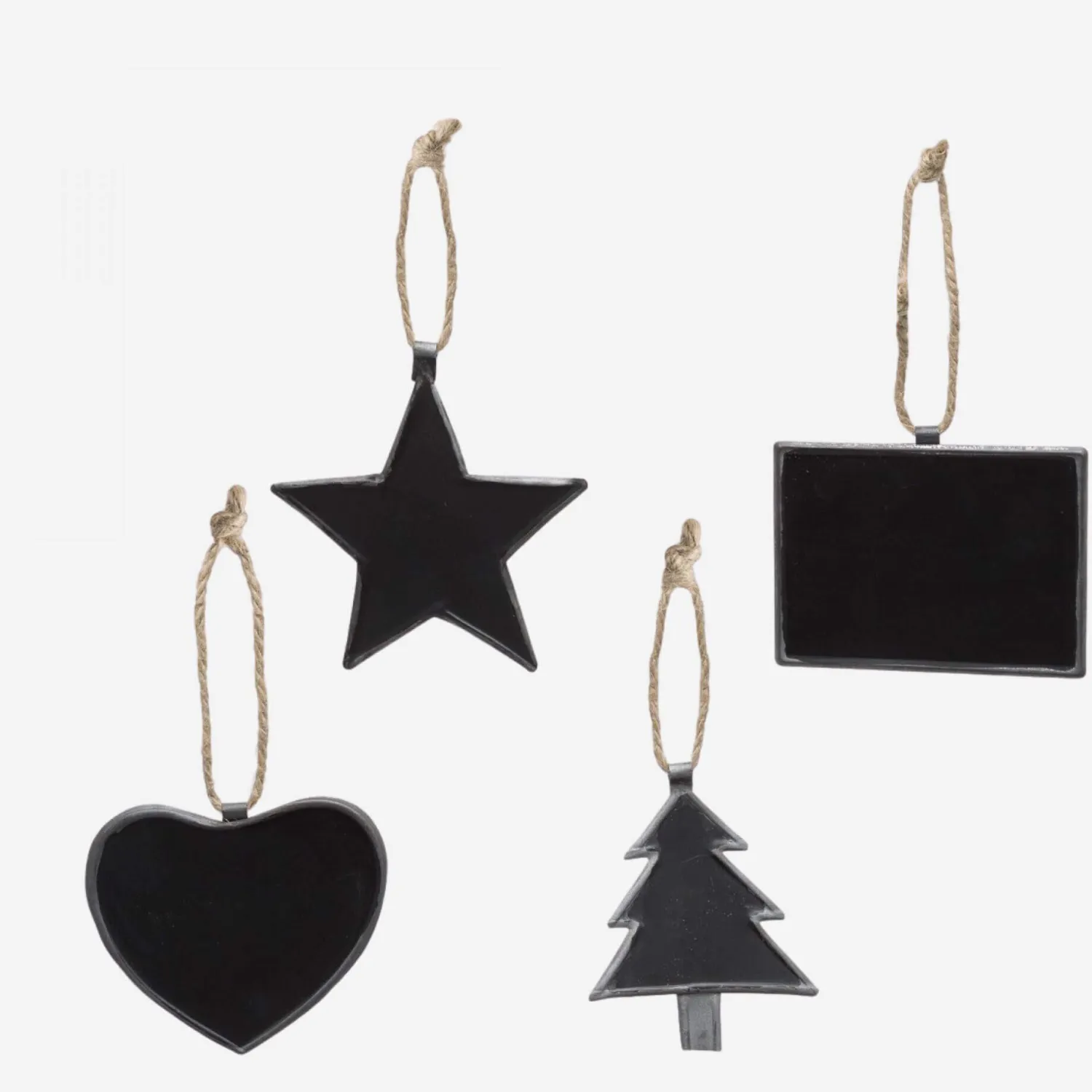 Set de 4 ornements en zinc noir