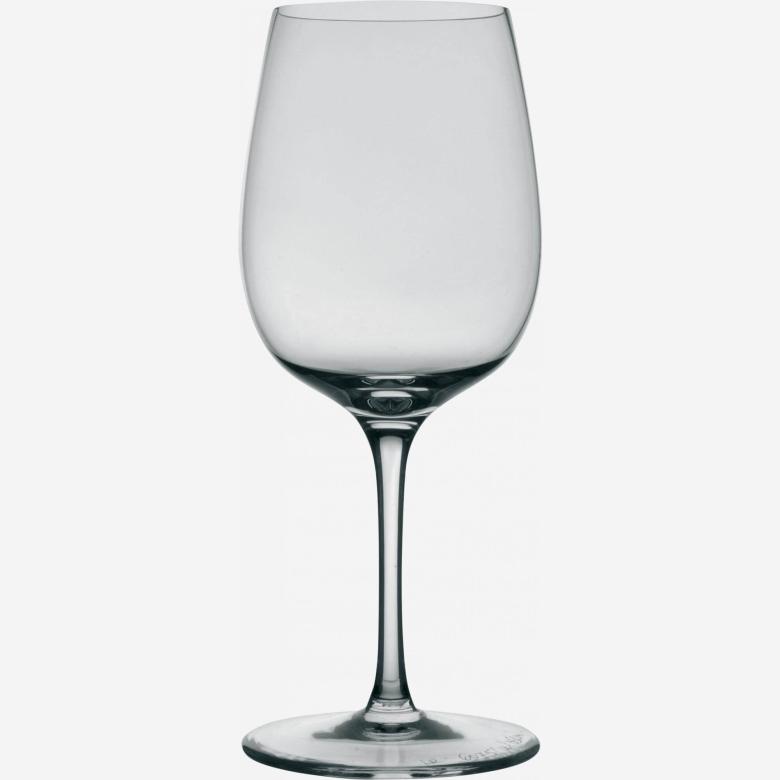 Lot de 6 verres à pied en verre  - 365 ml – Transparent