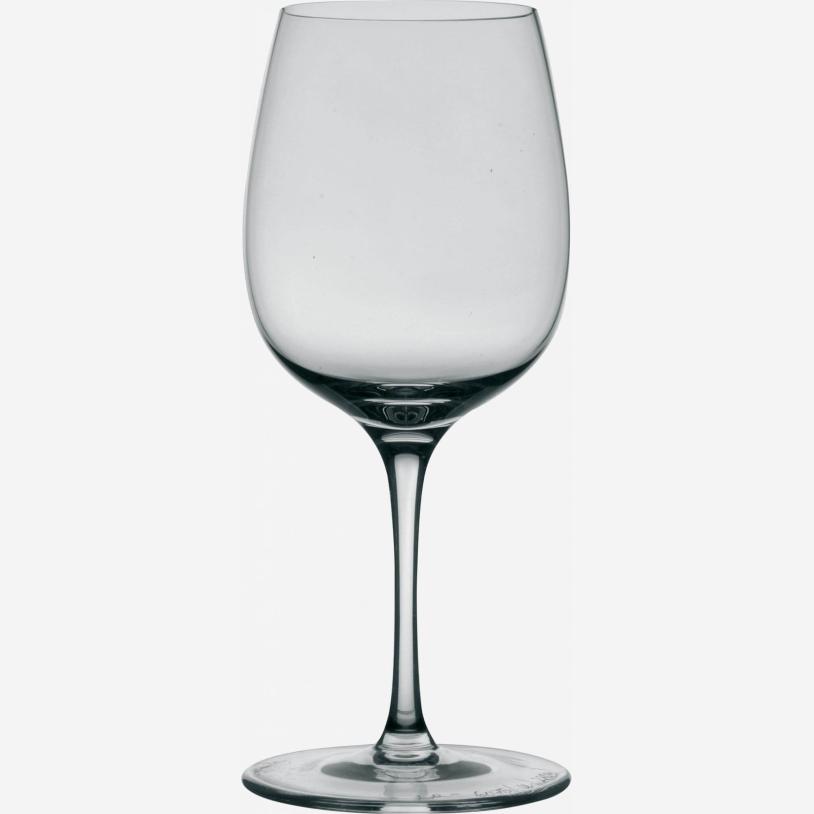 Lot de 6 verres à pied en verre - 320 ml – Transparent