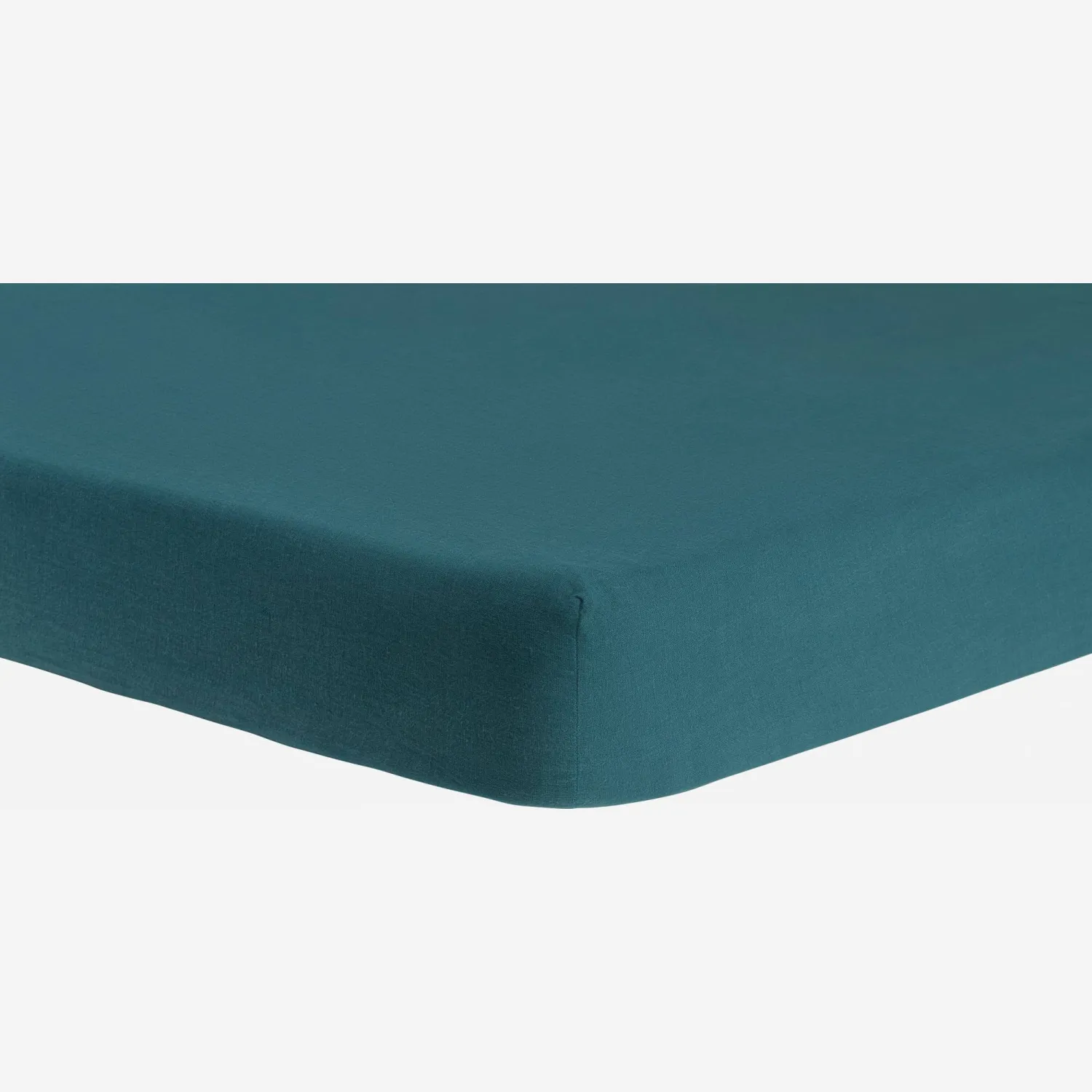 Drap housse en lin - 180 x 200 cm - Vert