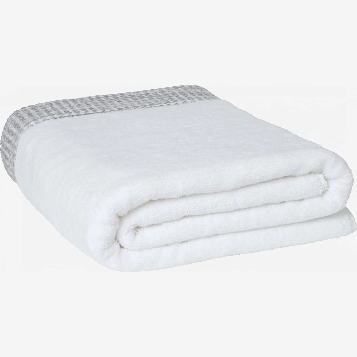 Toalla de ducha de algodón - 70 x 140 cm - Blanca