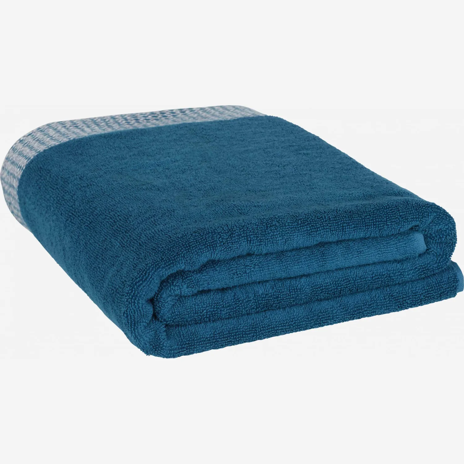 Drap de bain en coton - 100 x 150 cm - Bleu