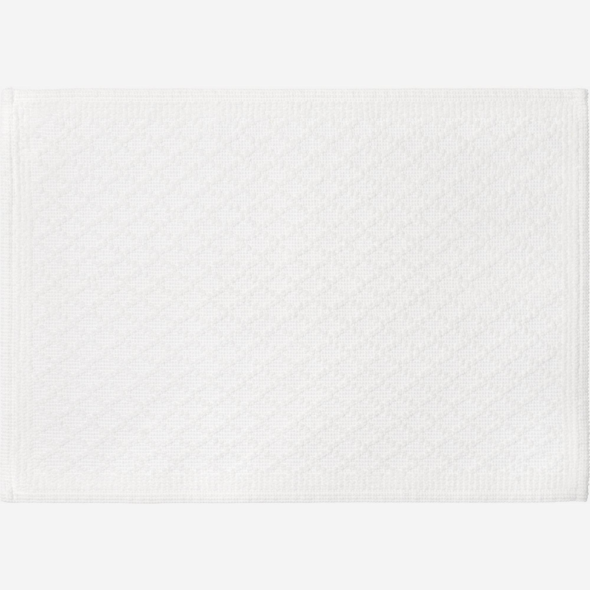 Tappetino da bagno in cotone - 50 x 70 cm - Bianco