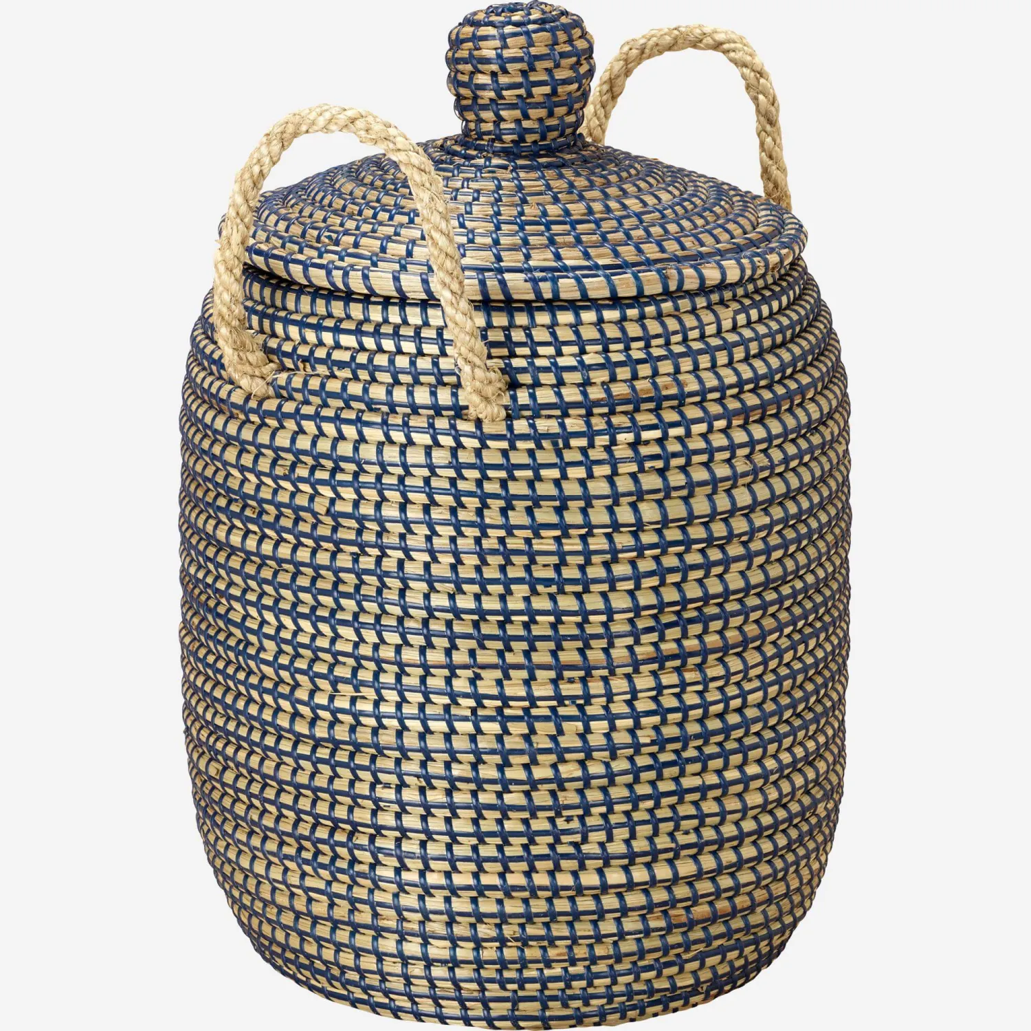 Cesta-Junco de mar-Azul-S
