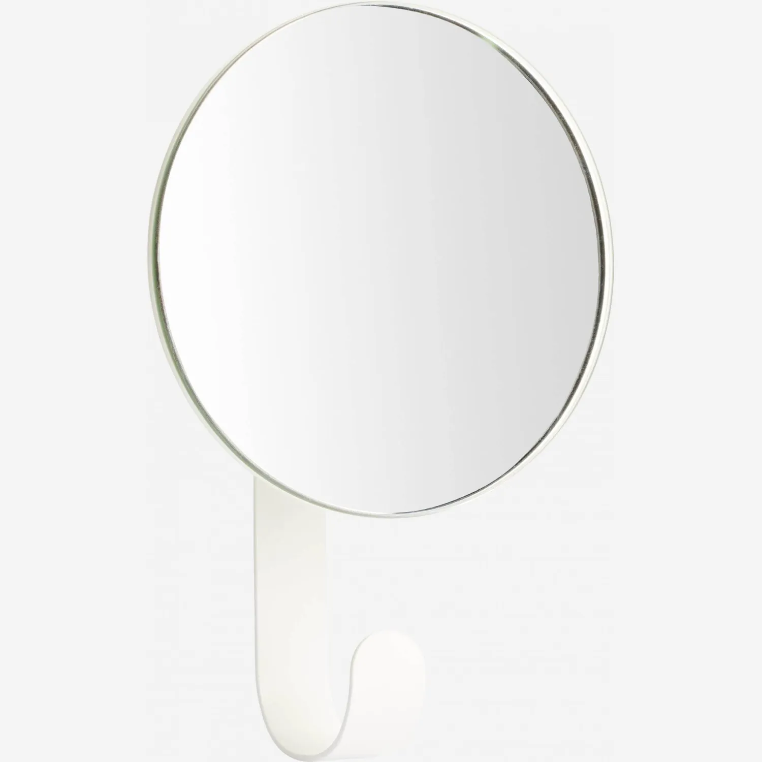 Patère - Miroir - Métal - Blanc