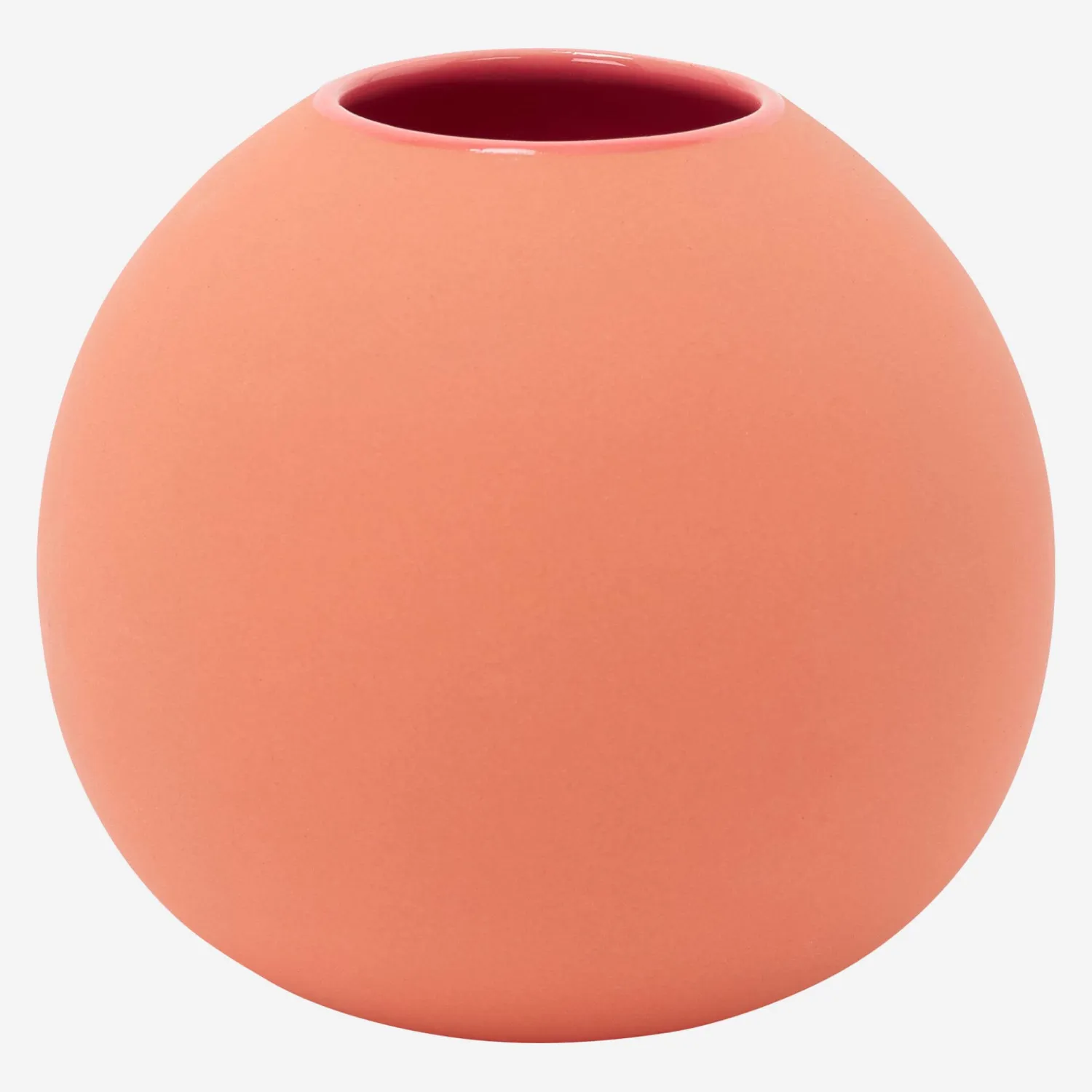 Vase boule - Grès - Orange - 1