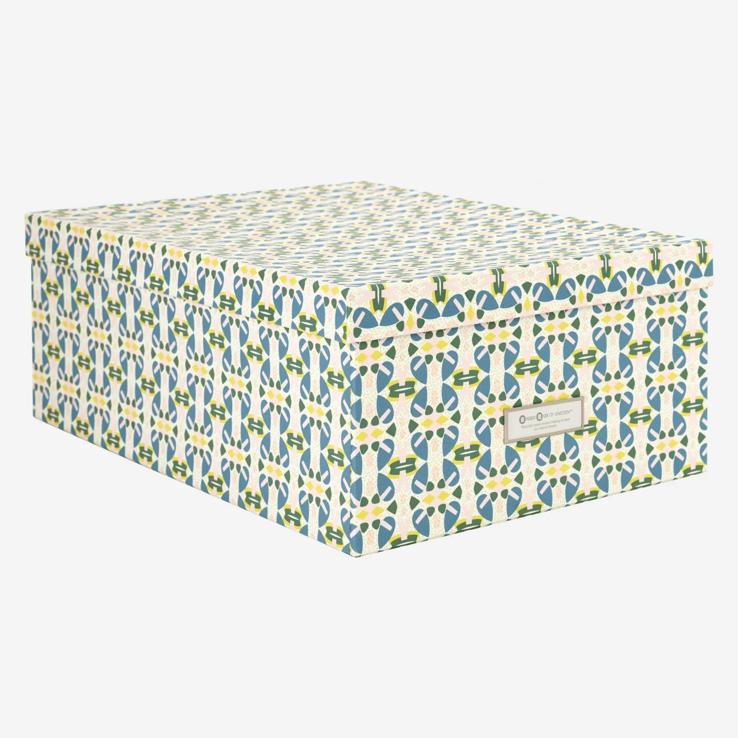 Boîte de rangement - L - Vert - motifs Madeline - design by Floriane Jacques - 1