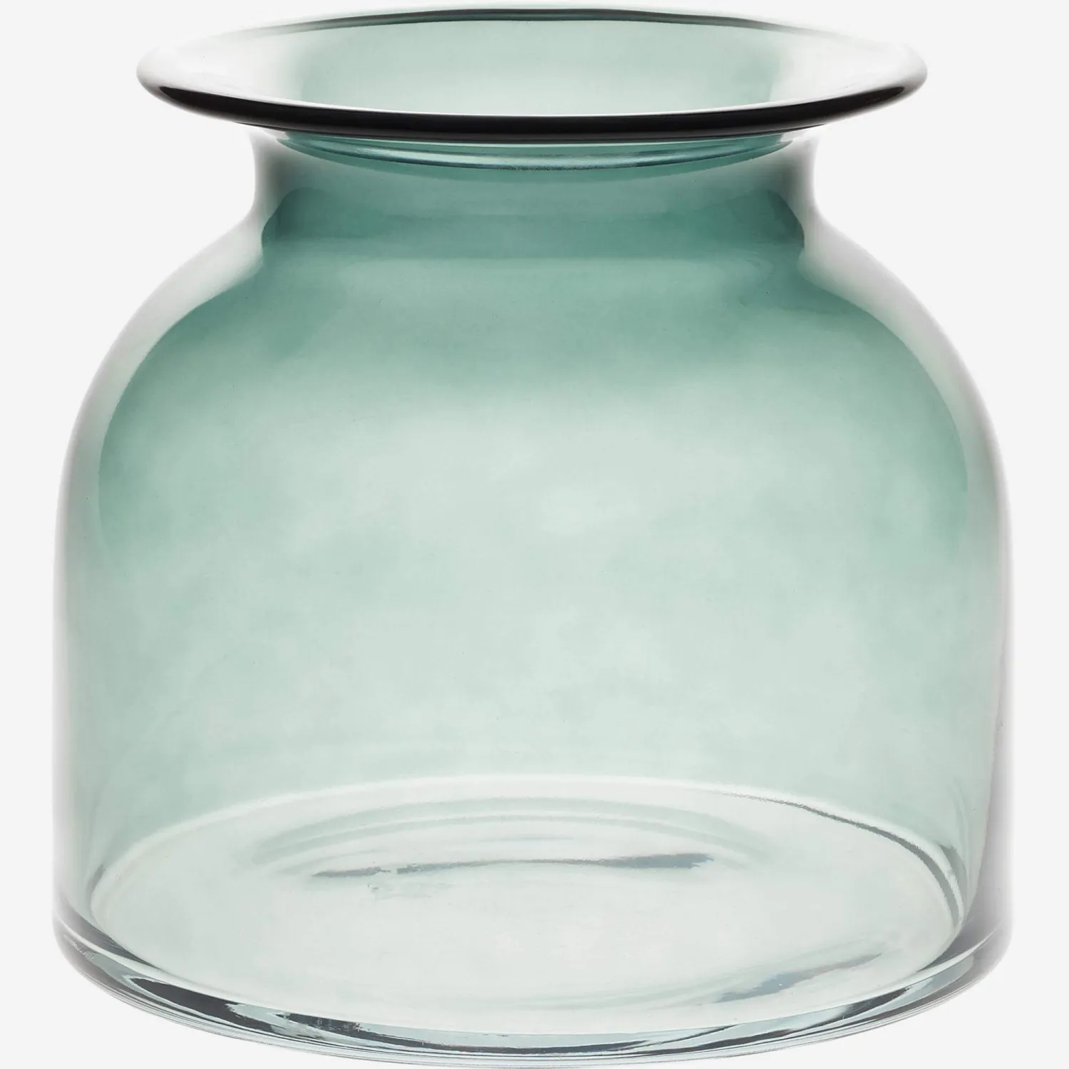Vase 18 cm - Verre - Bleu gris