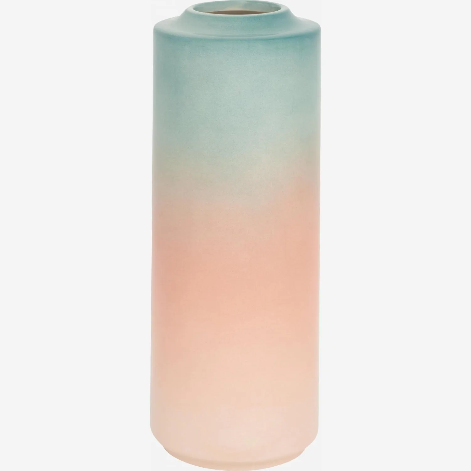 Vase faïence dégradé - Bleu et rose