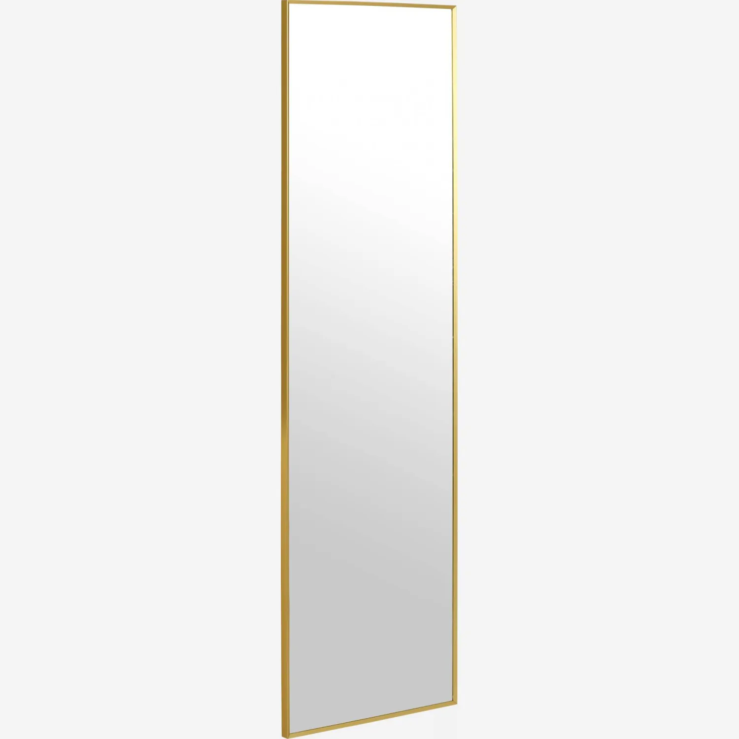 Miroir rectangulaire en métal - 40 x 140 cm - Or
