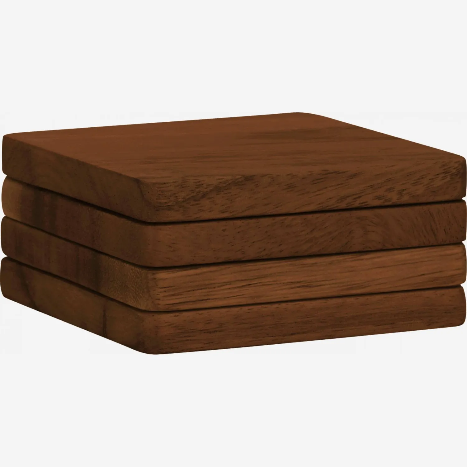 Lot de 4 dessous de verre en bois d'acacia
