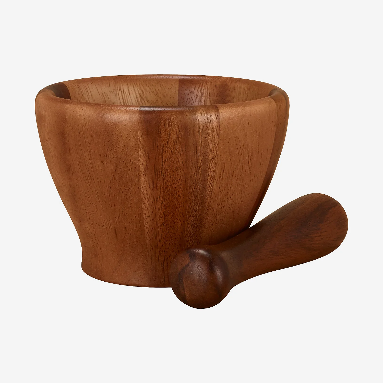 Mortier et pilon en bois d'acacia - 1