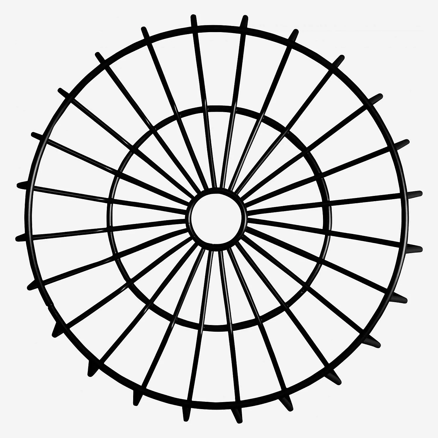 Corbeille Métal - 27 cm - Noire - 4