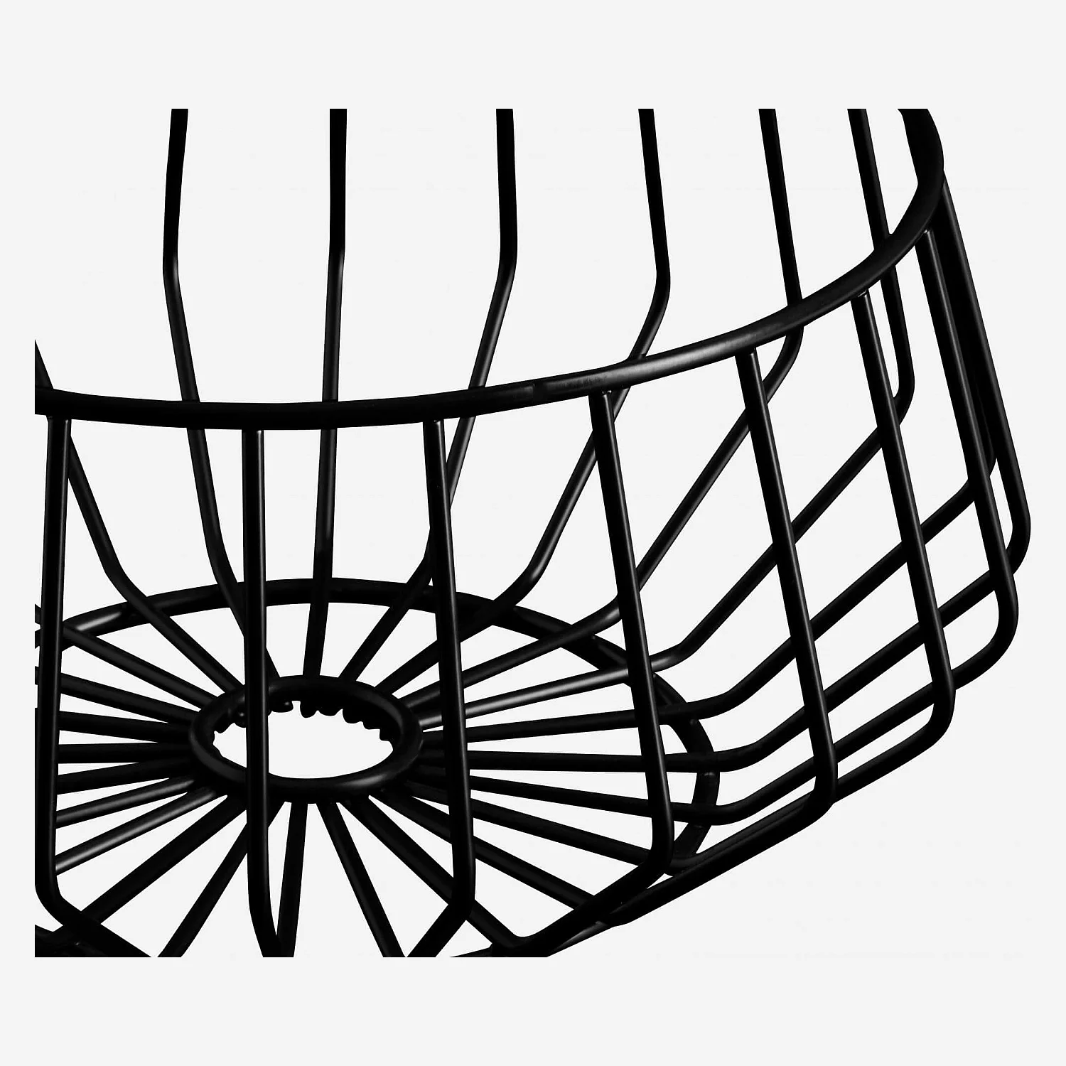 Corbeille Métal - 27 cm - Noire - 2