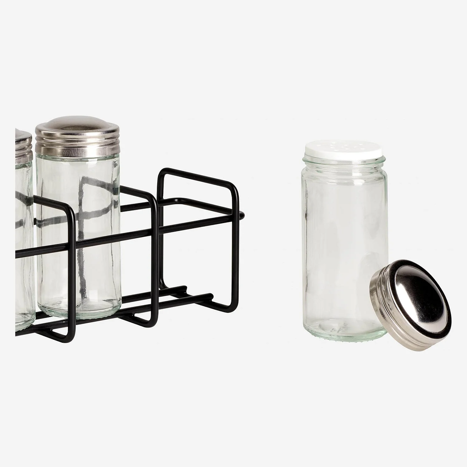 Kruidenrekje van metaal - Zwart - 3