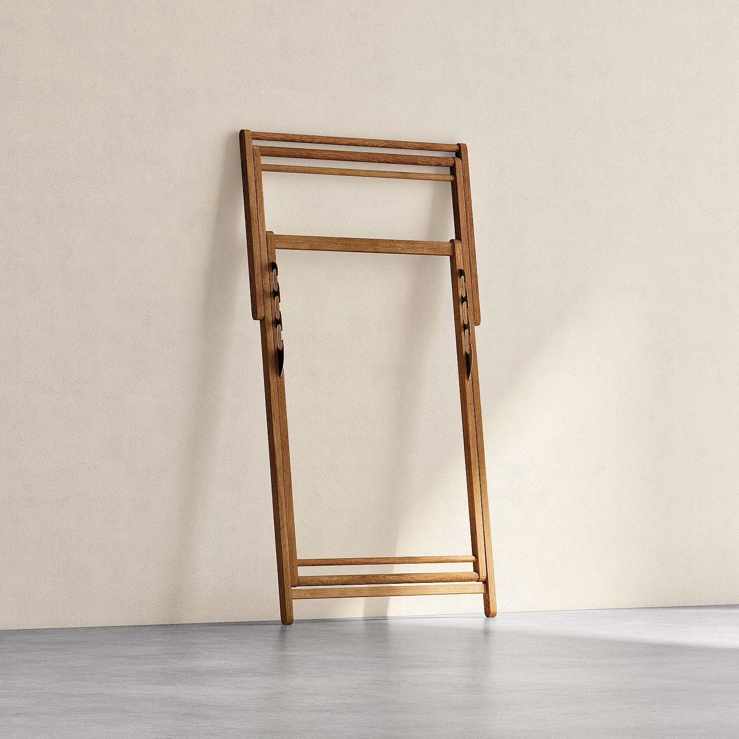 Structure de chilienne en chêne (toile vendue séparément) - Naturel - 5