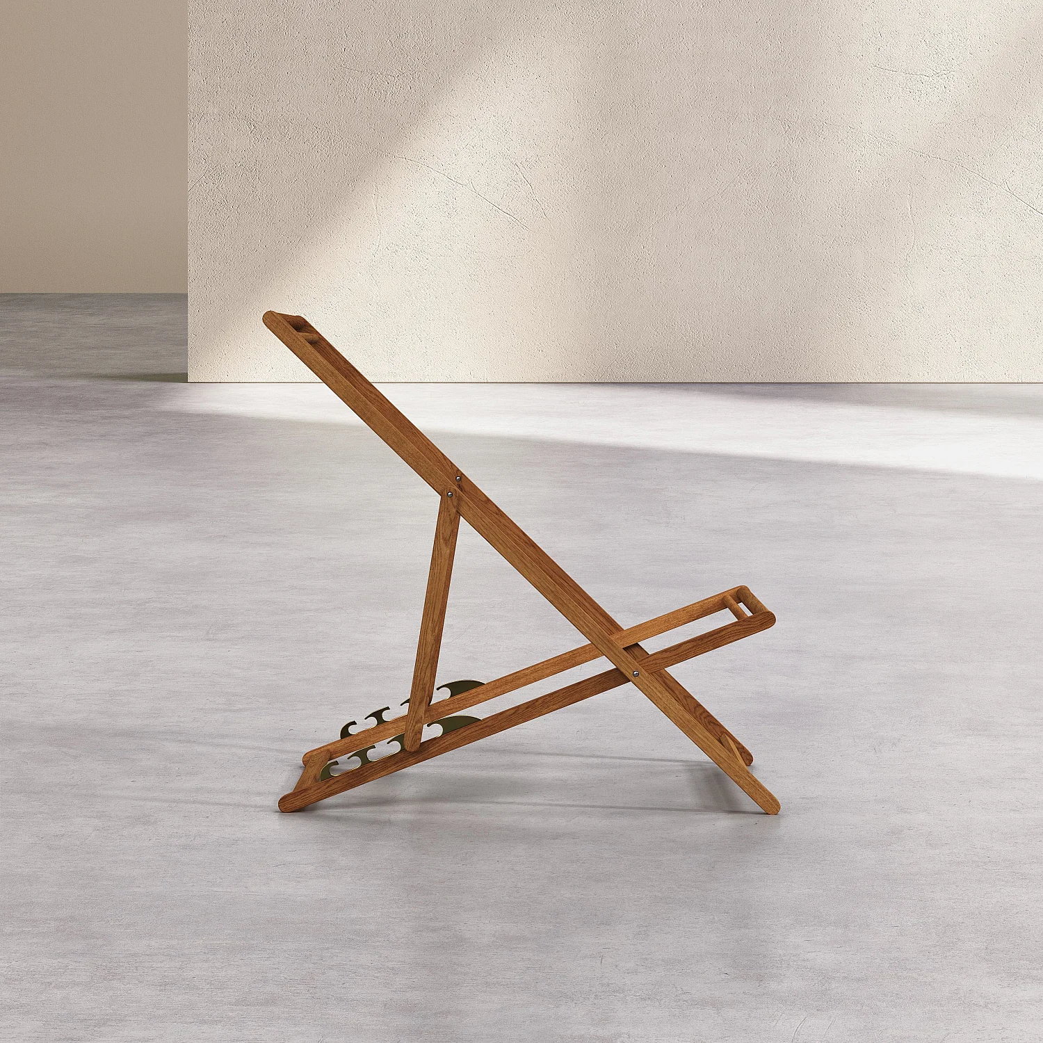 Structure de chilienne en chêne (toile vendue séparément) - Naturel - 6